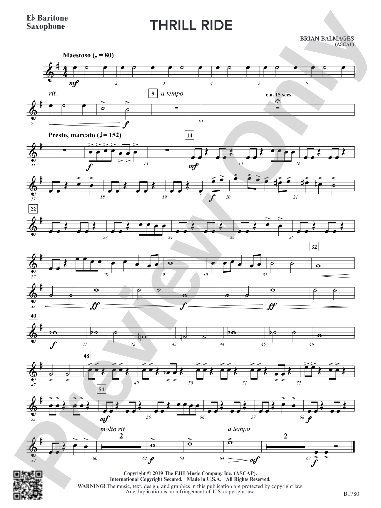Thrill Ride: E-flat Baritone Saxophone
