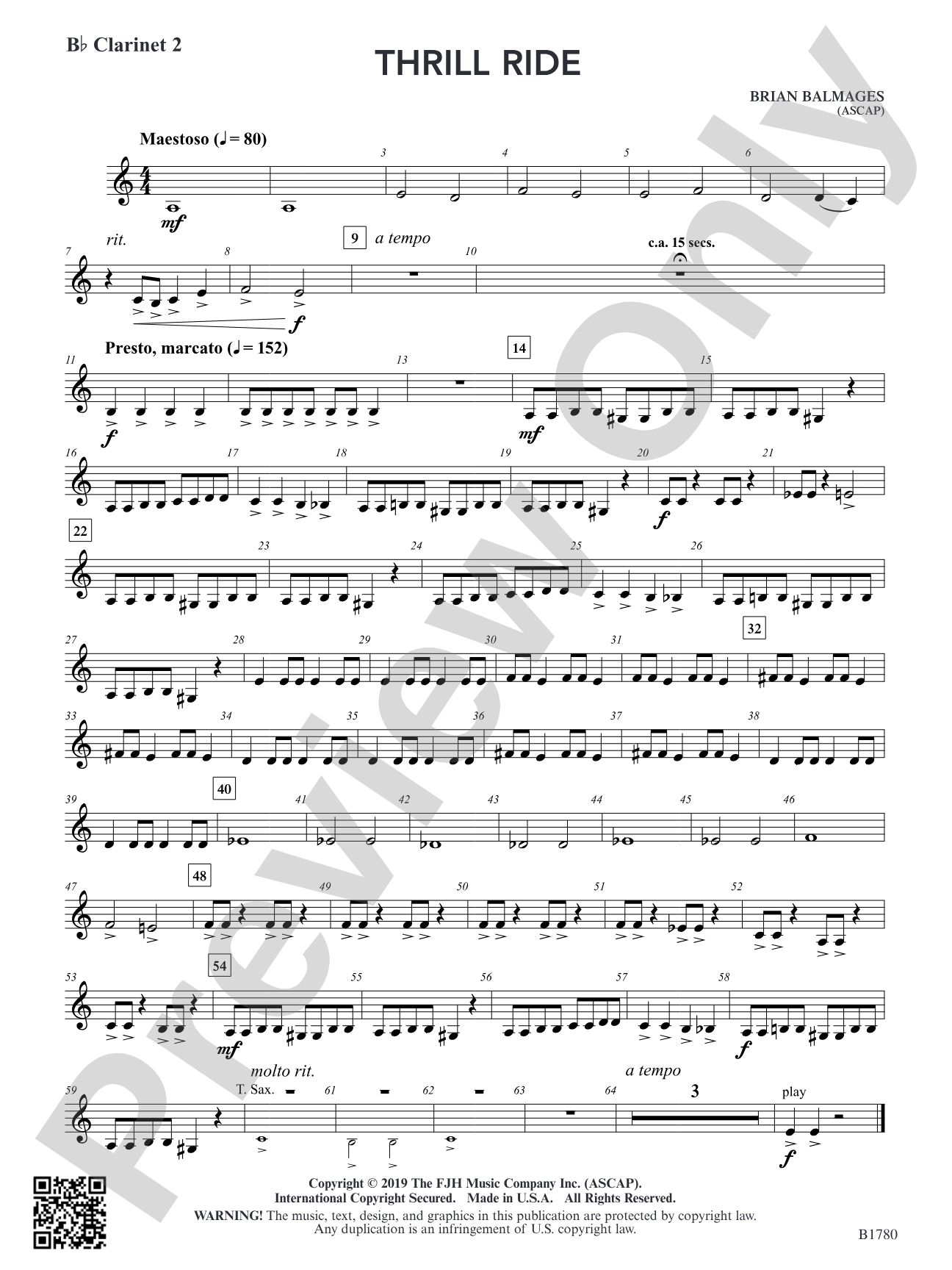 Thrill Ride: B-flat Clarinet 2