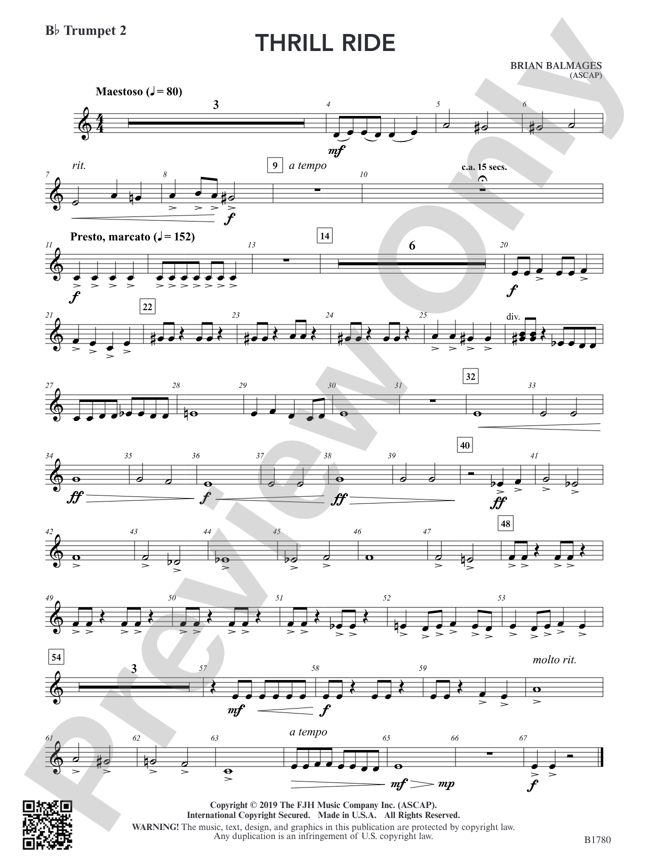 Thrill Ride: B-flat Trumpet 2