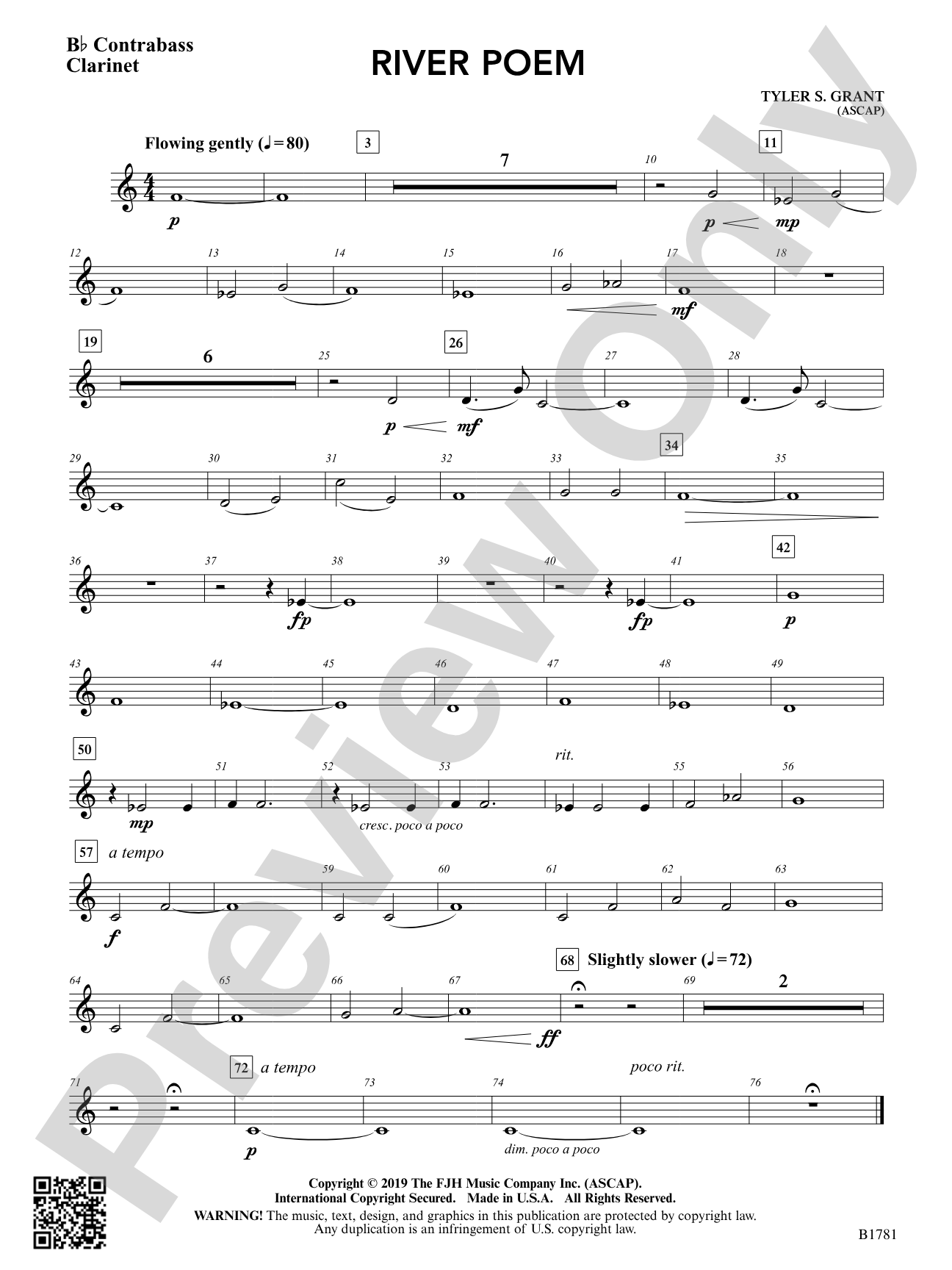 River Poem: B-flat Contrabass Clarinet