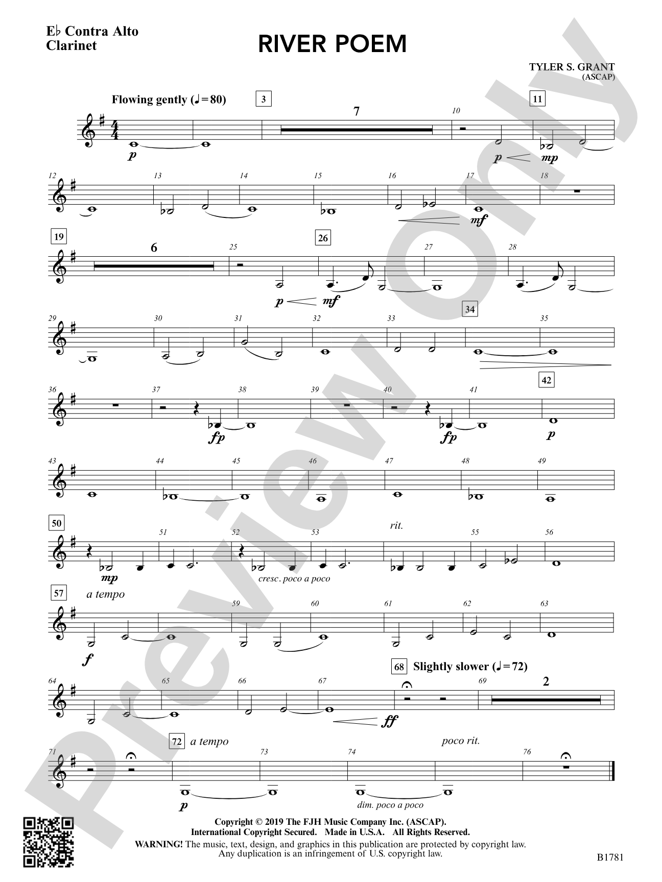 River Poem: E-flat Contra Alto Clarinet