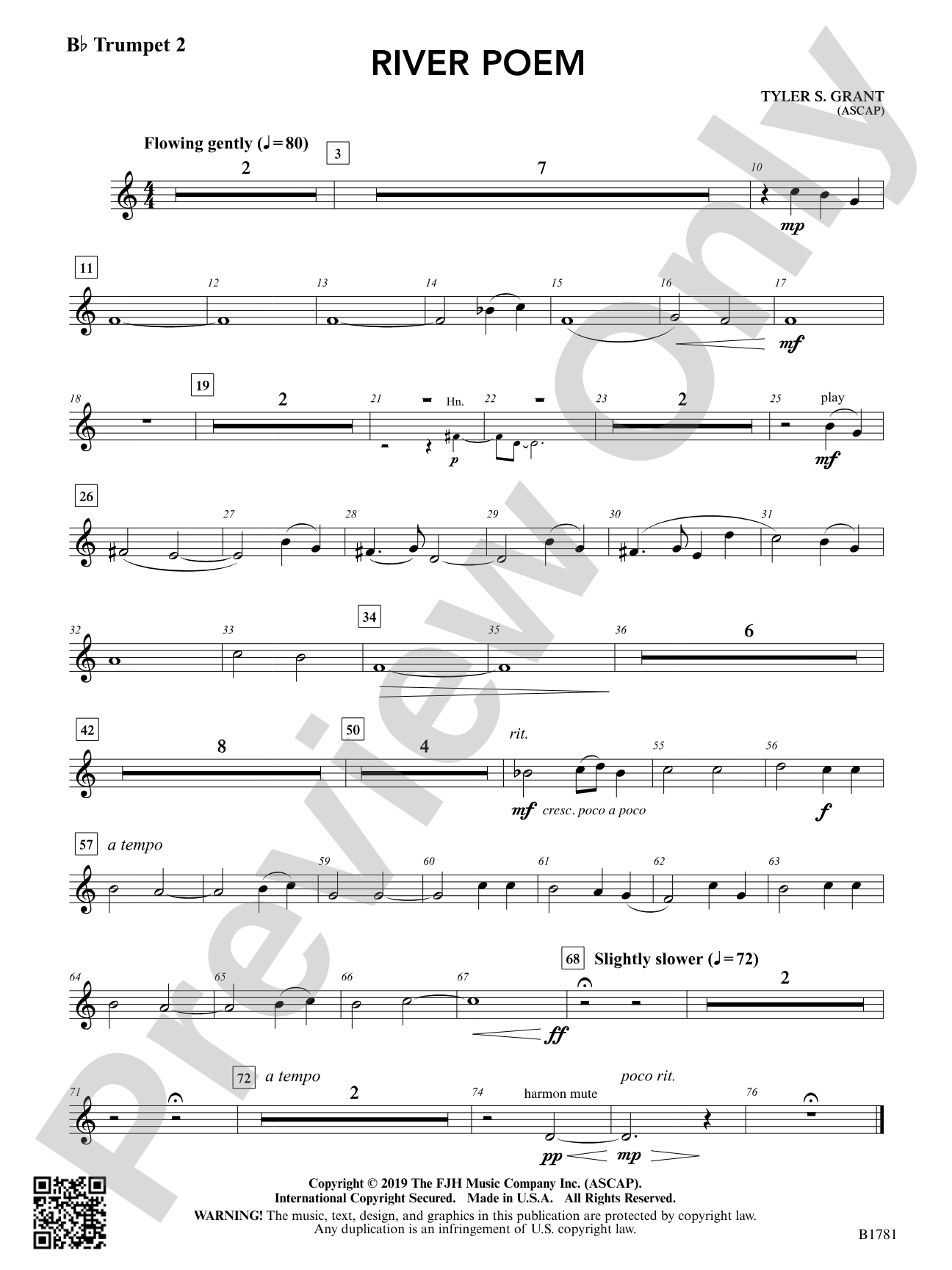 River Poem: B-flat Trumpet 2