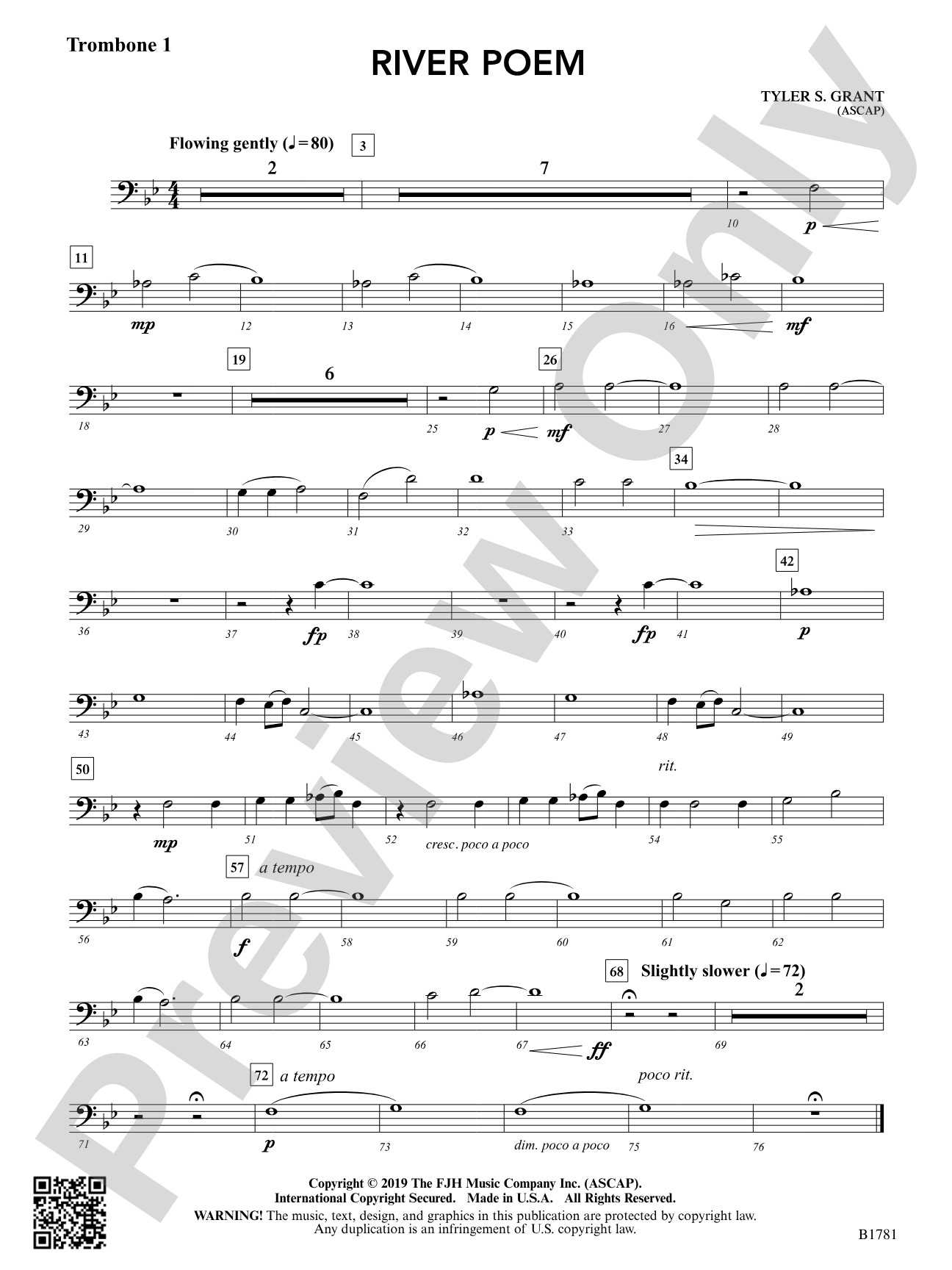 River Poem: Trombone 1