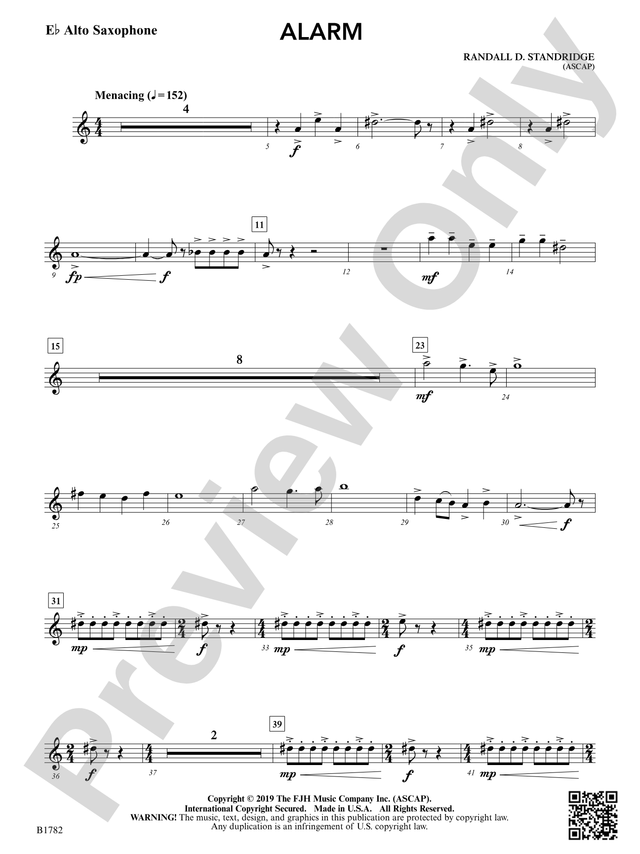 Alarm: E-flat Alto Saxophone