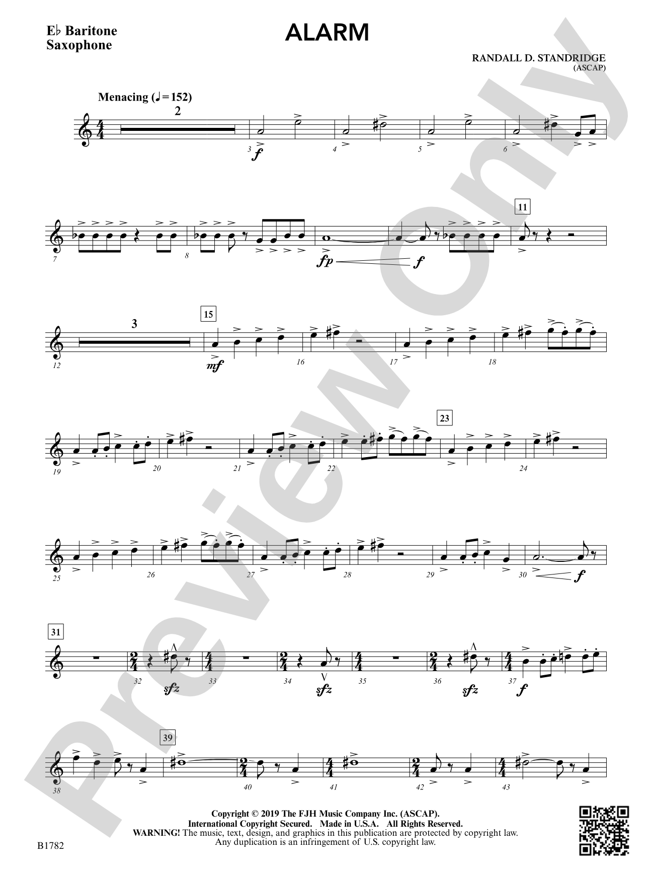 Alarm: E-flat Baritone Saxophone
