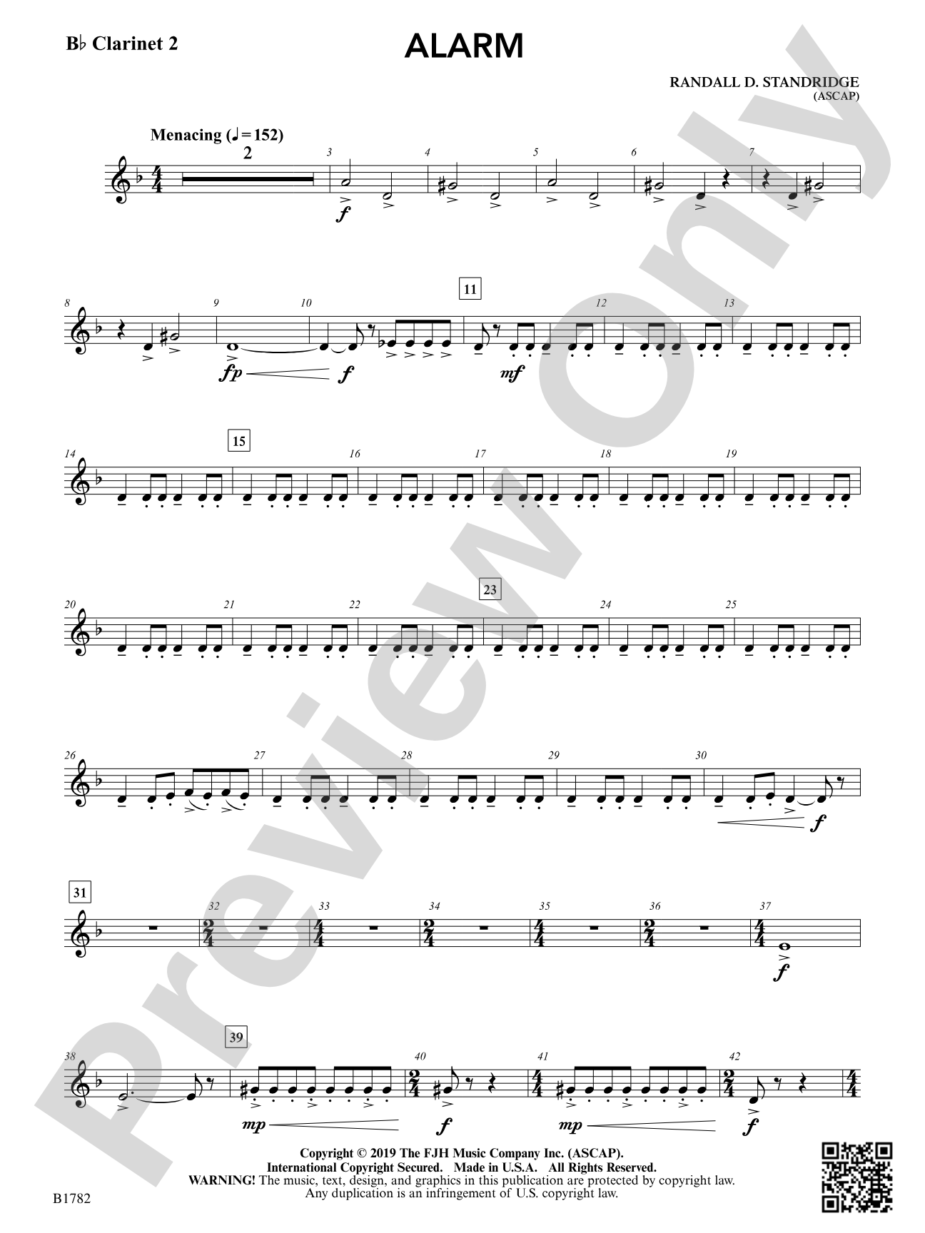 Alarm: B-flat Clarinet 2