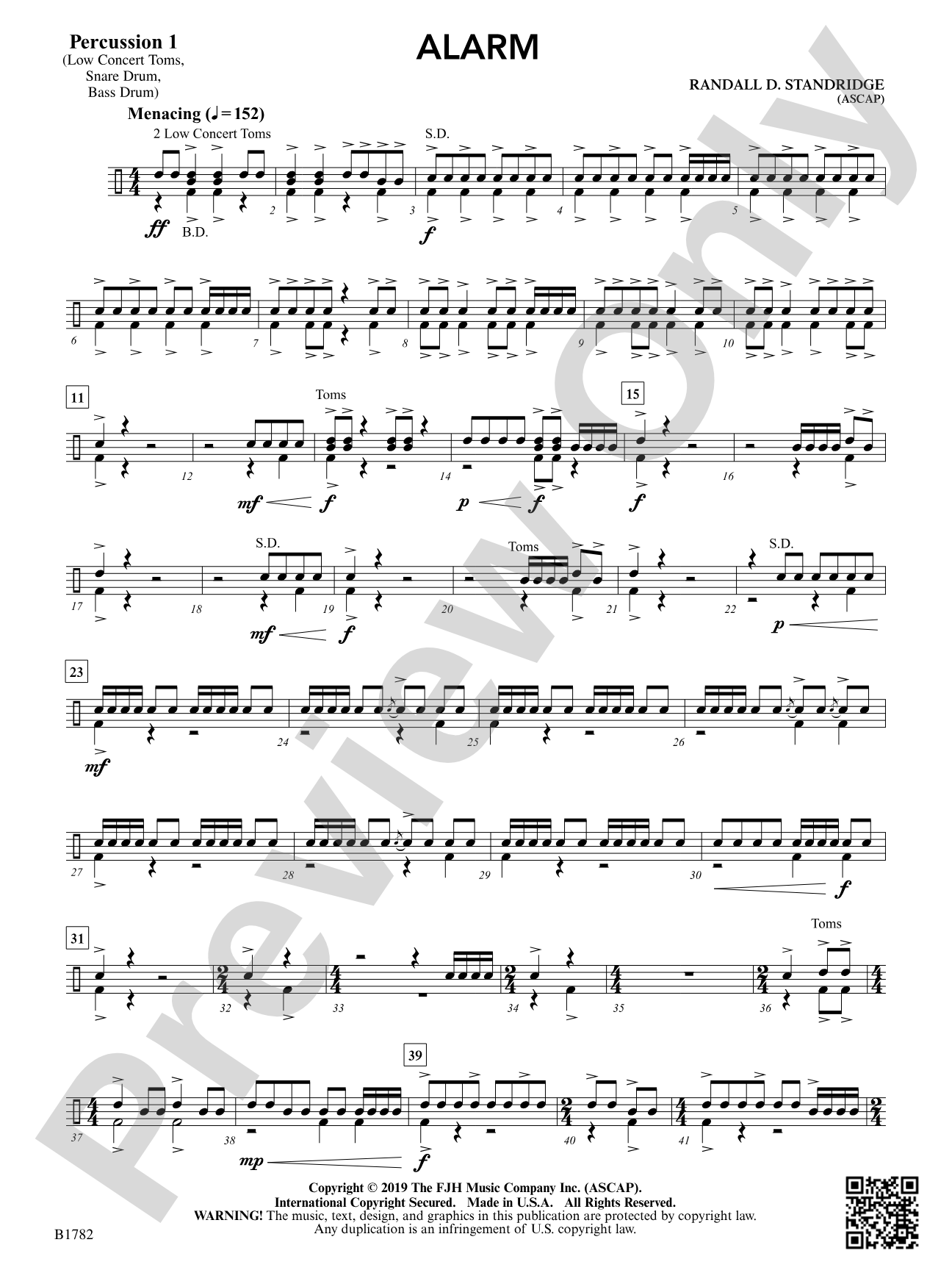 Alarm: Percussion 1