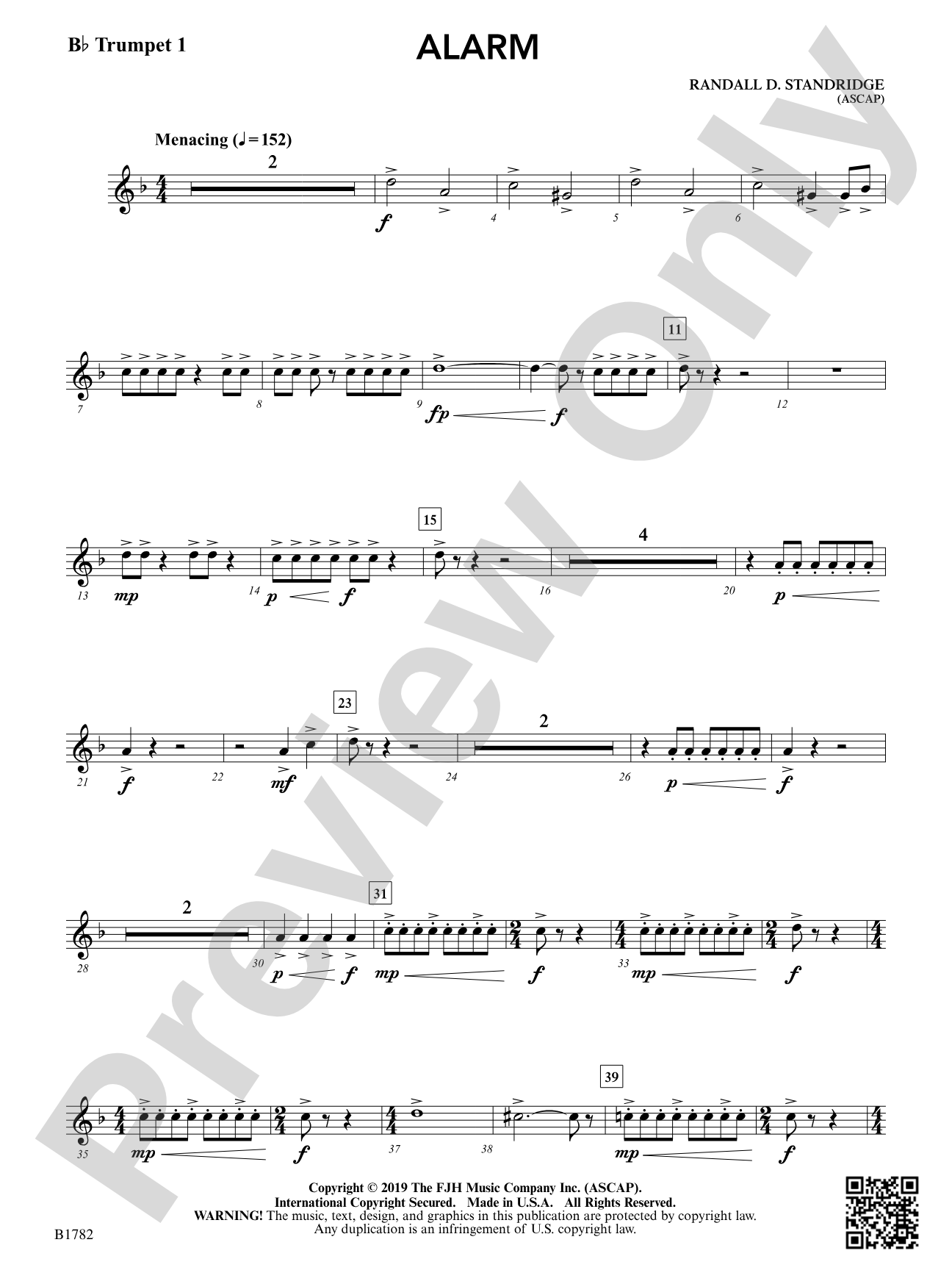 Alarm: B-flat Trumpet 1