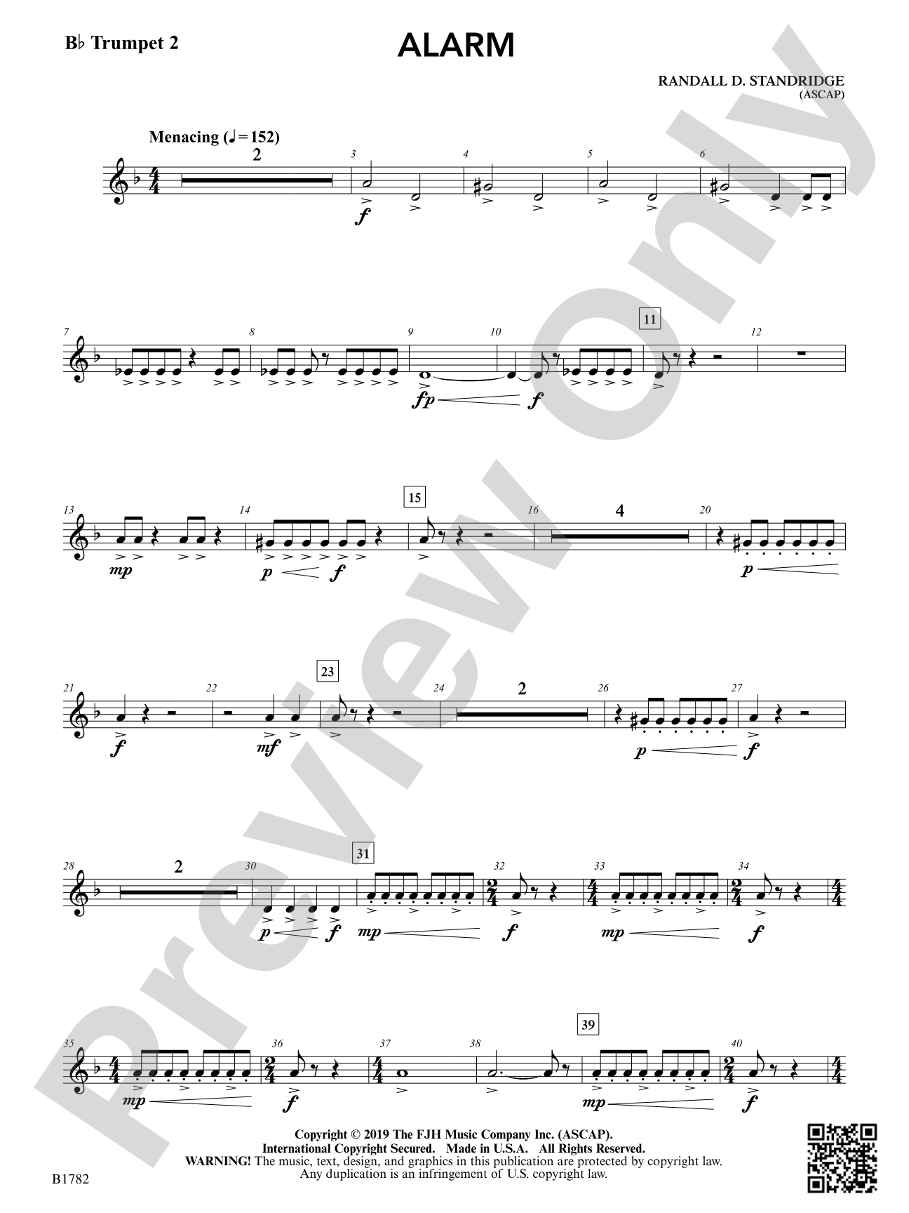 Alarm: B-flat Trumpet 2