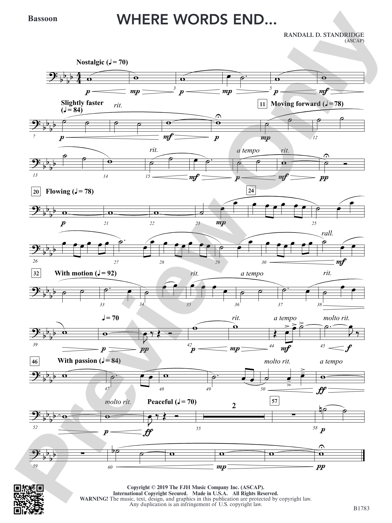 Where Words End...: Bassoon