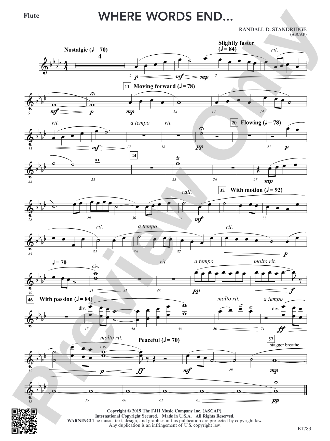 Where Words End...: Flute