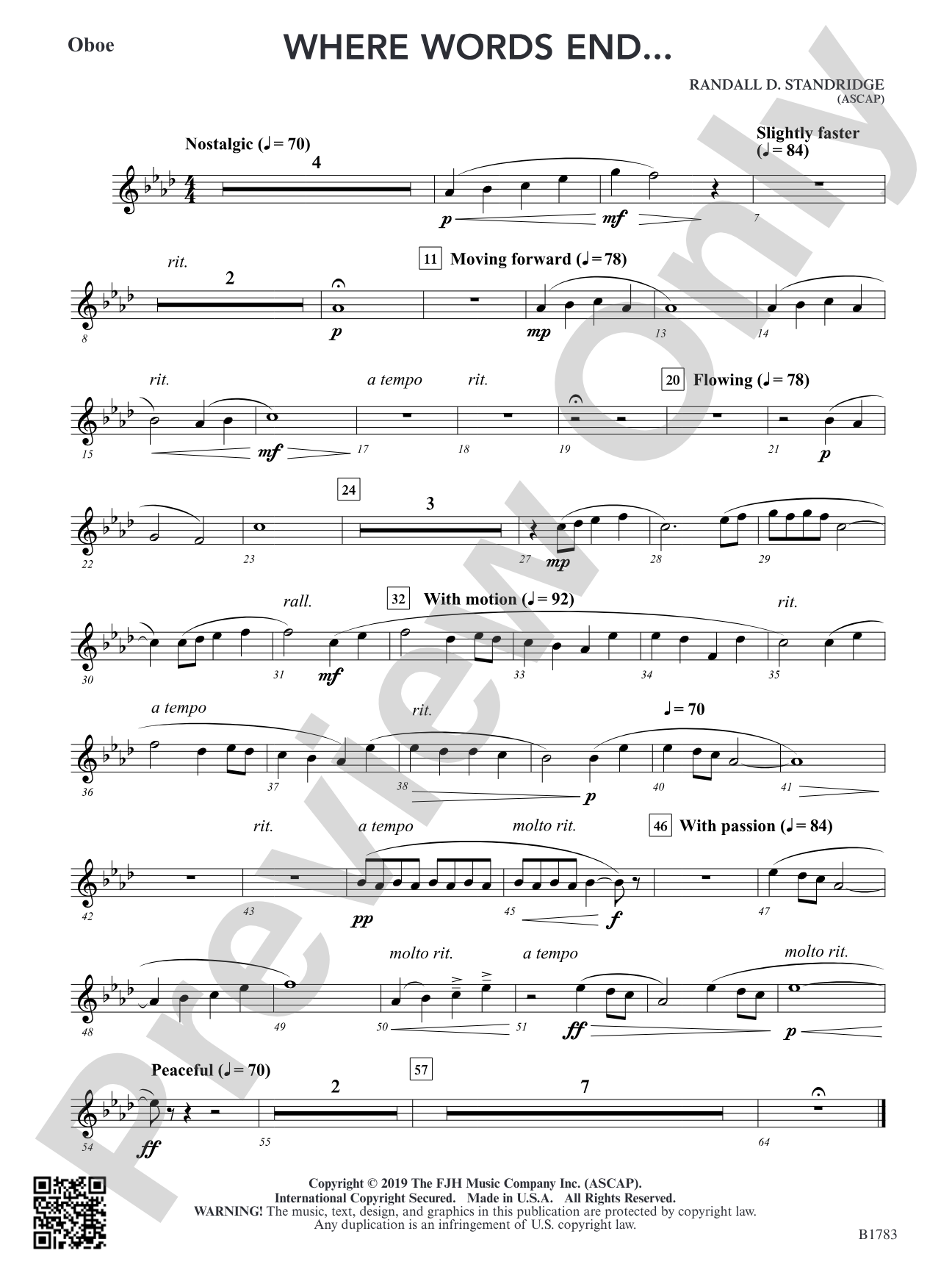 Where Words End...: Oboe