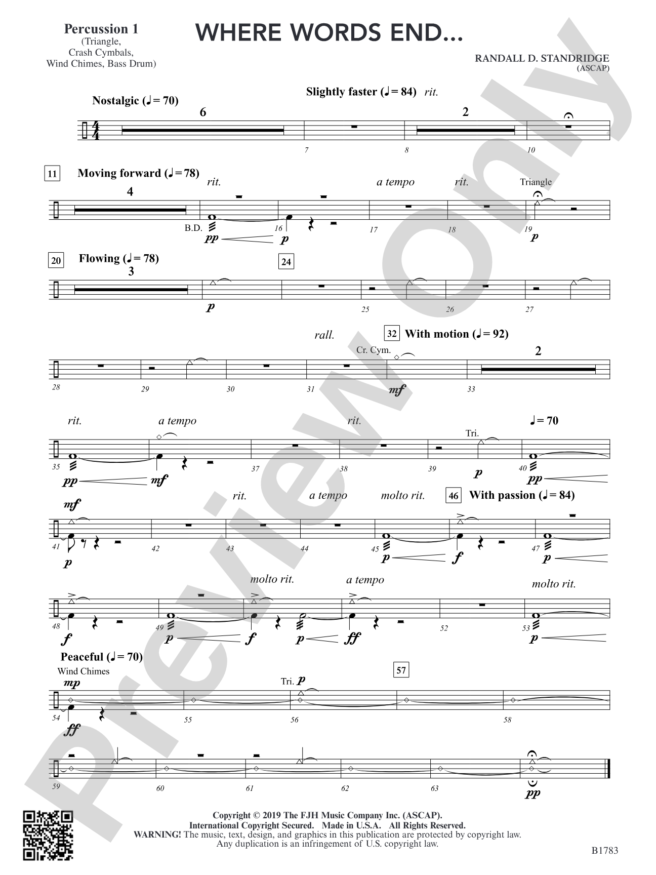 Where Words End...: Percussion 1