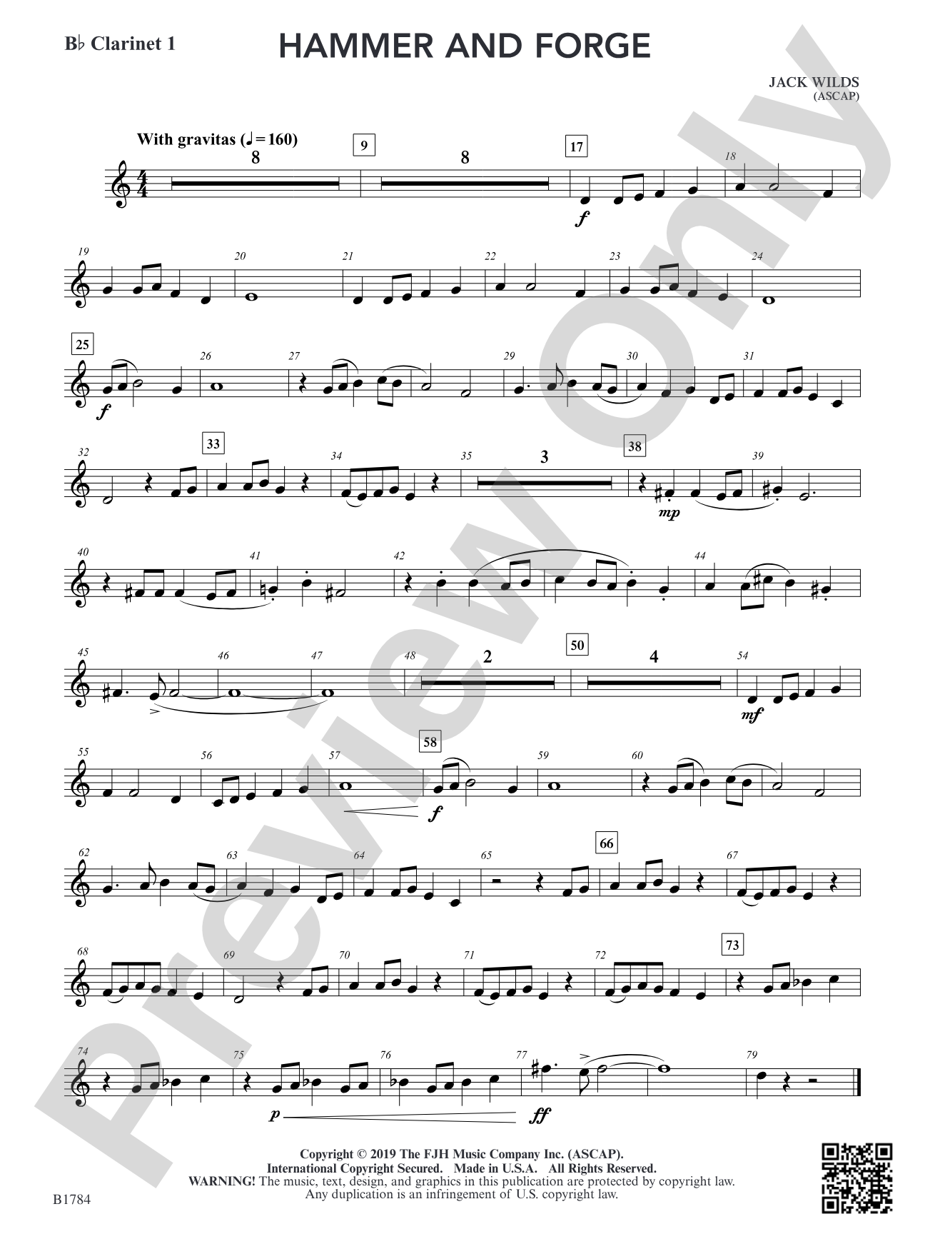 Hammer and Forge: B-flat Clarinet 1