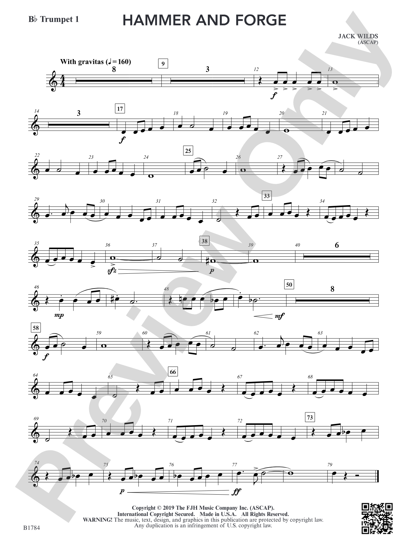 Hammer and Forge: B-flat Trumpet 1
