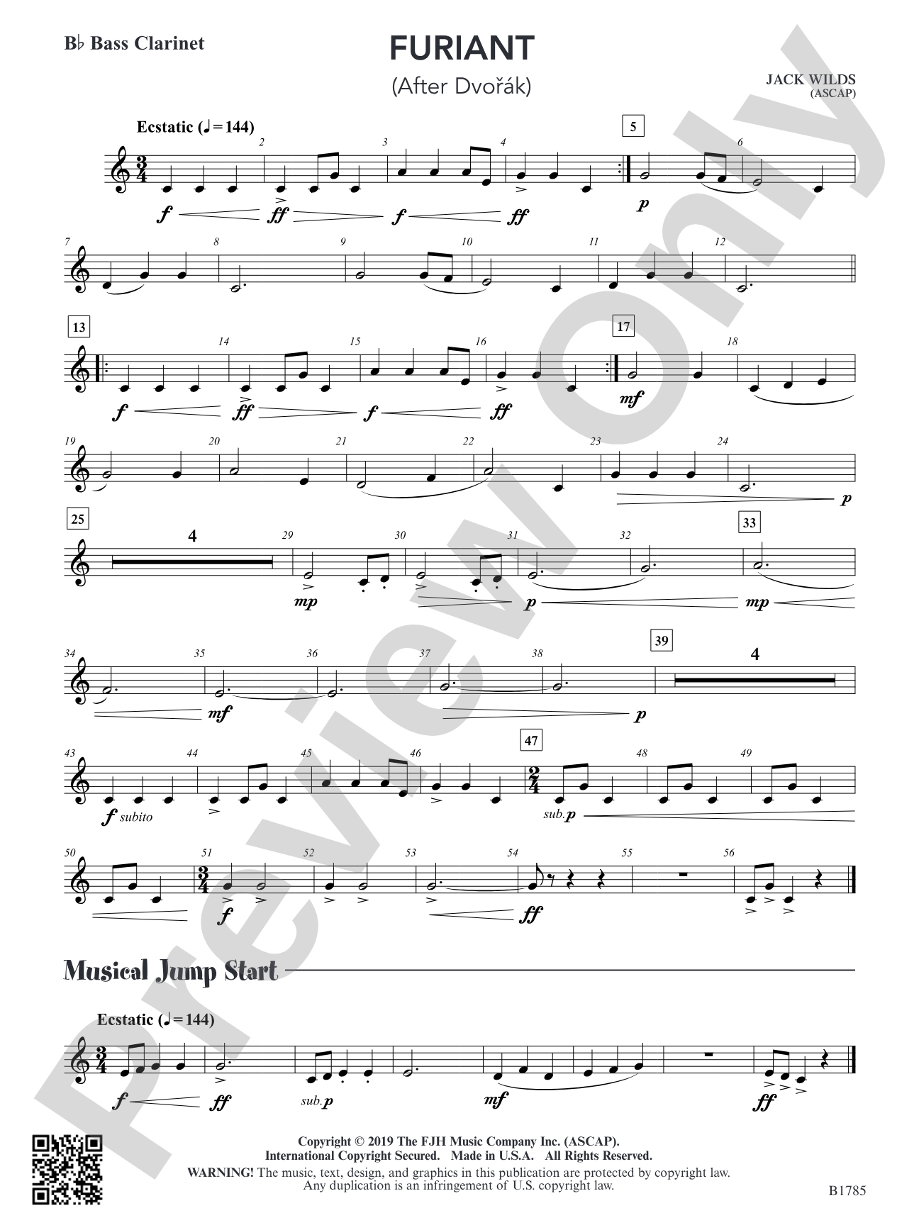 Furiant: B-flat Bass Clarinet