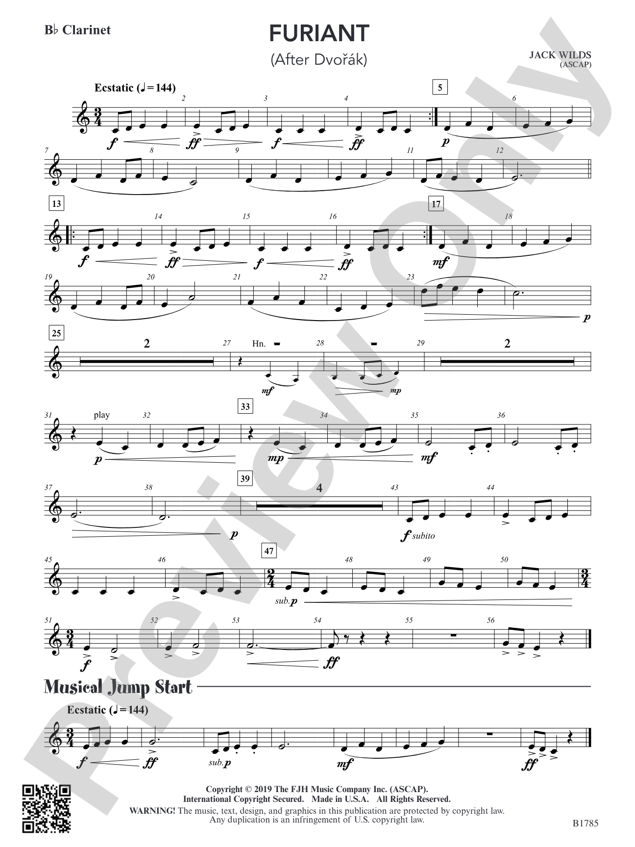 Furiant: B-flat Clarinet