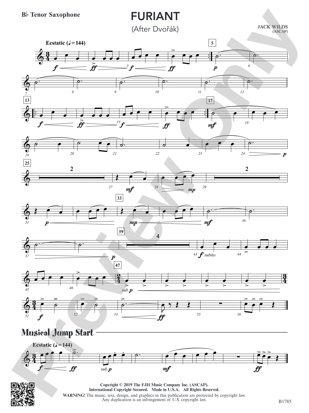 Furiant: B-flat Tenor Saxophone