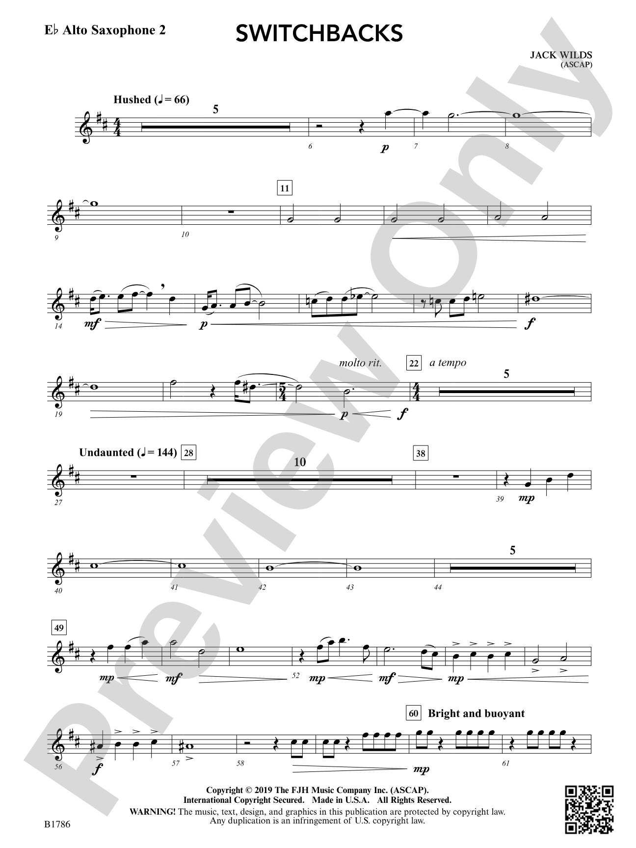 Switchbacks: E-flat Alto Saxophone 2