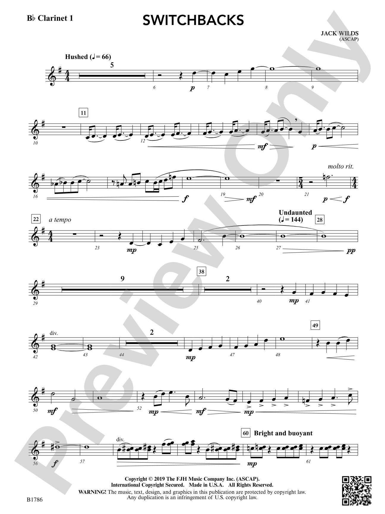 Switchbacks: B-flat Clarinet 1