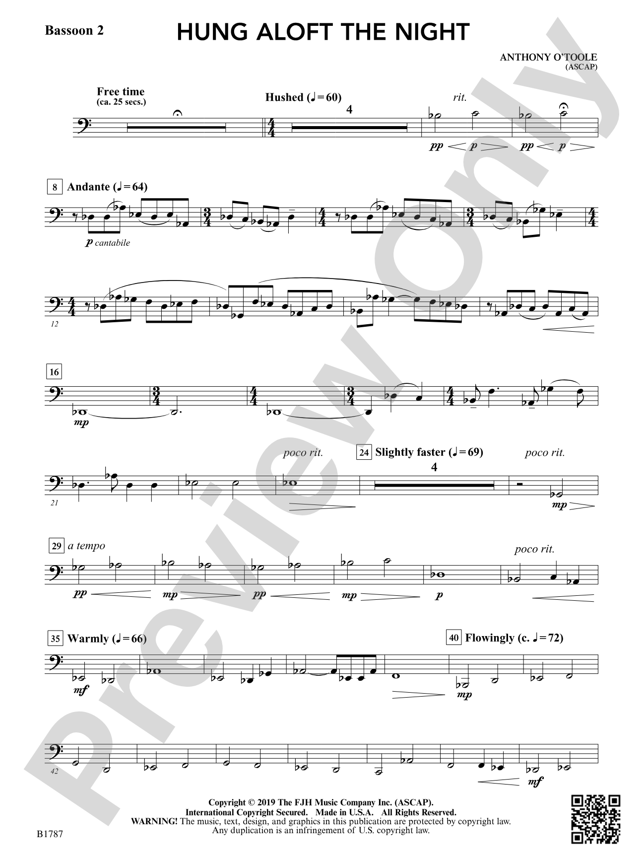 hung aloft the night: Bassoon 2