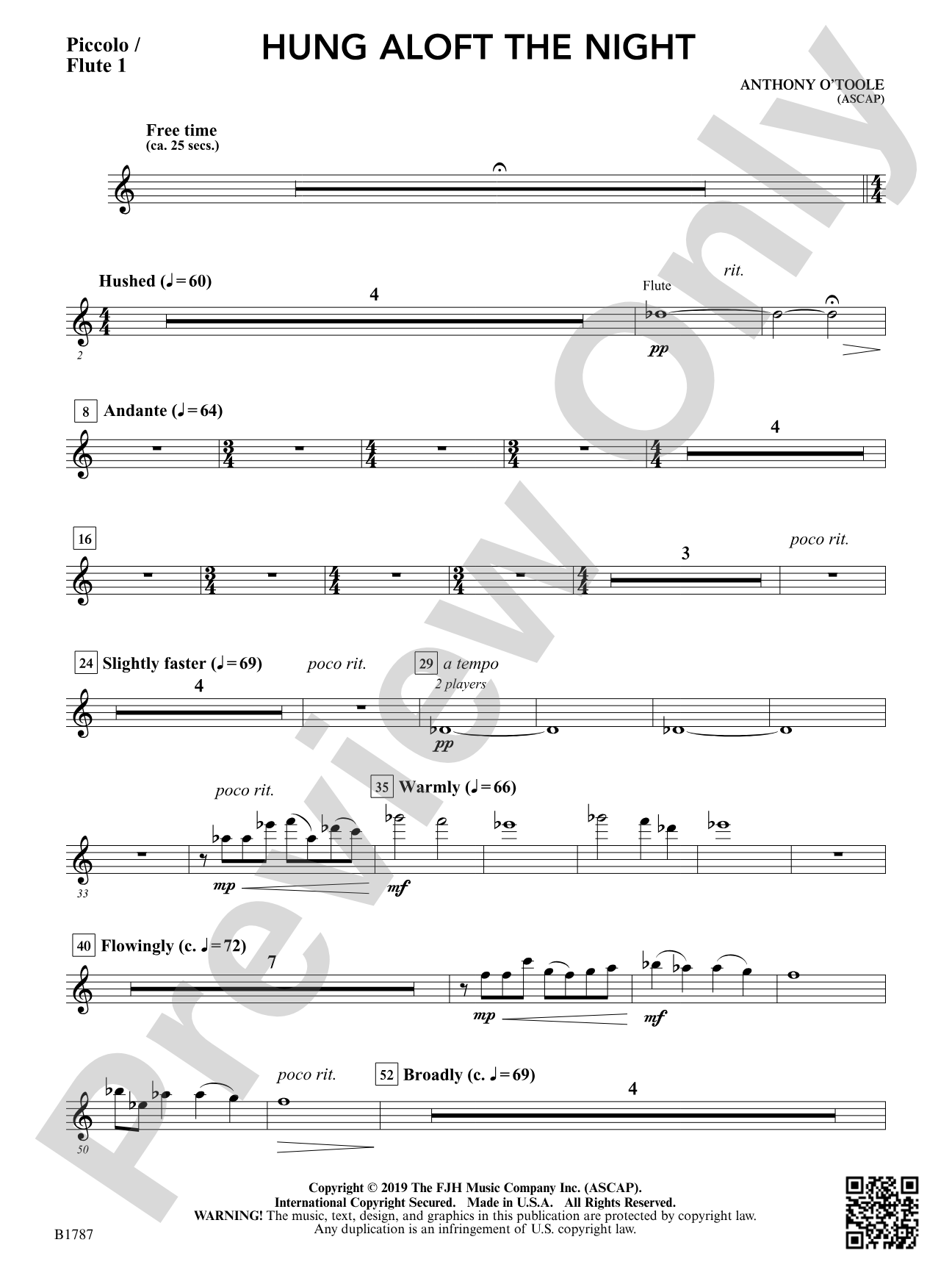 hung aloft the night: Piccolo