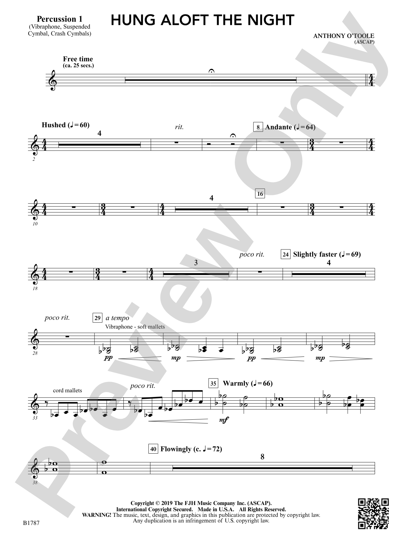 hung aloft the night: Percussion 1