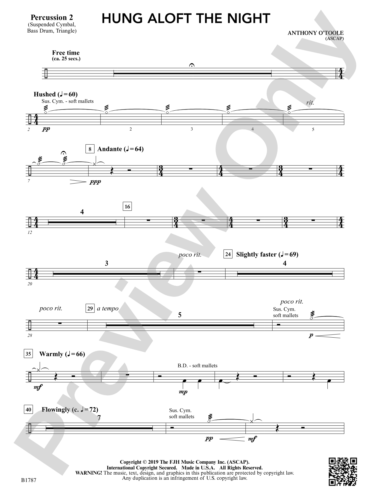 hung aloft the night: Percussion 2