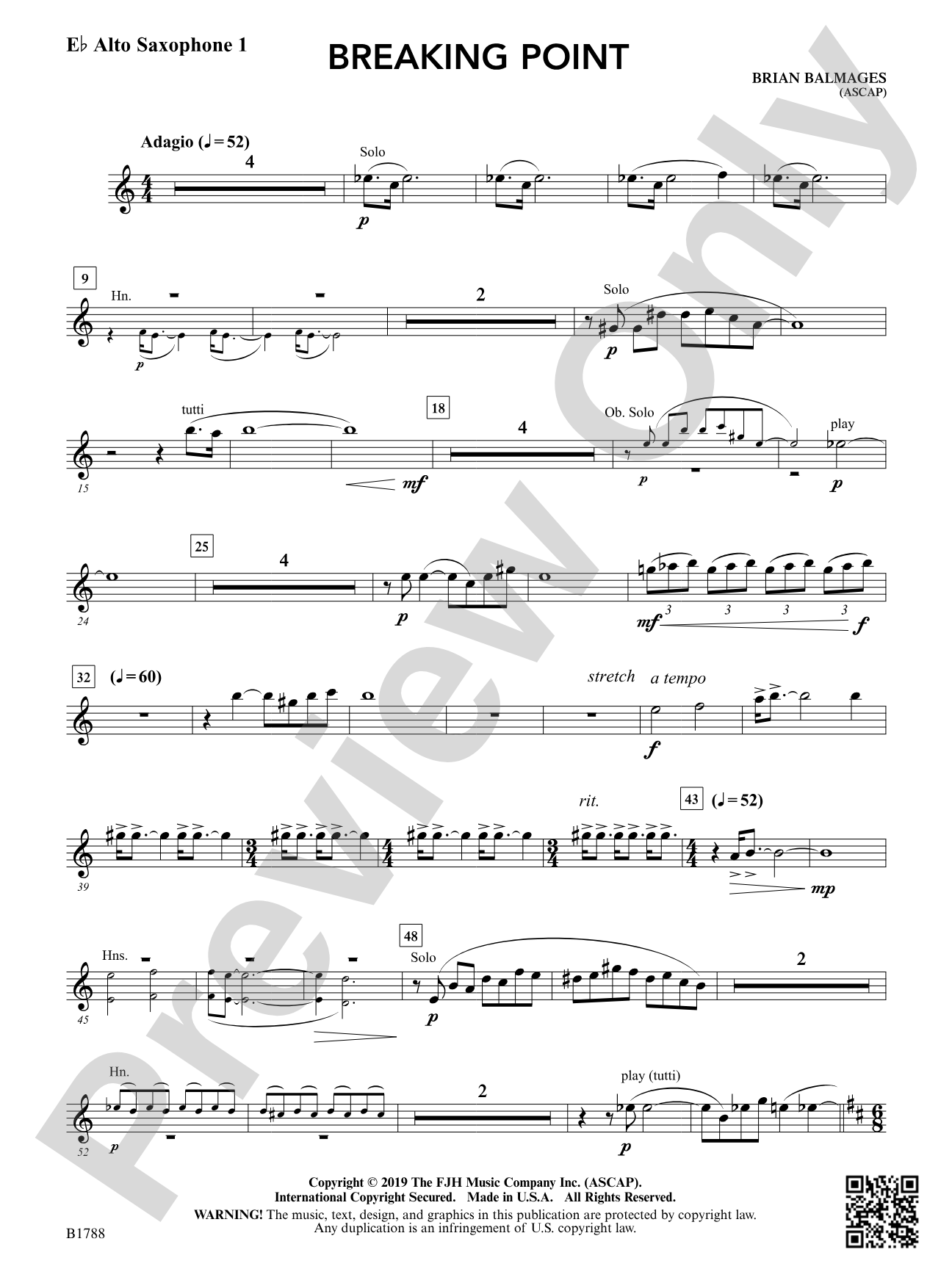 Breaking Point: E-flat Alto Saxophone 1