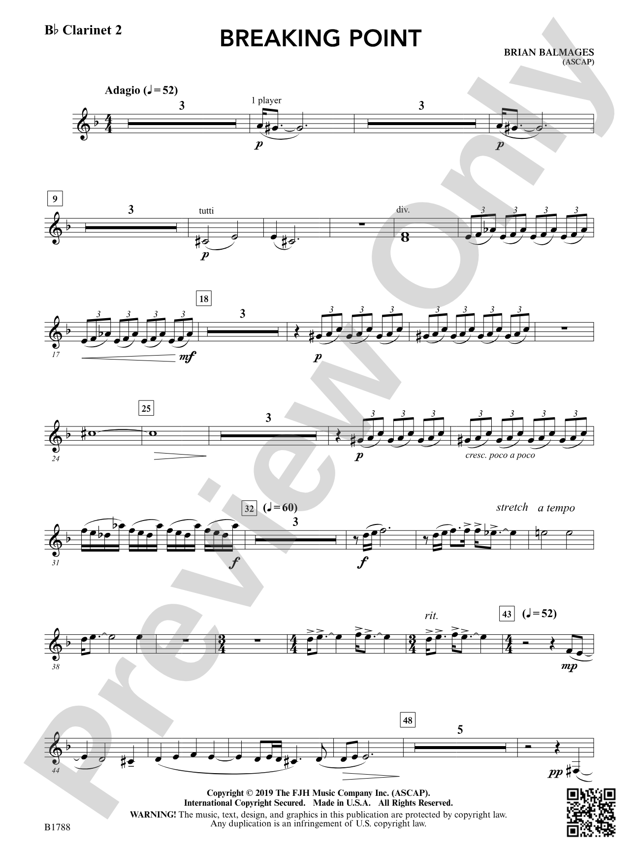 Breaking Point: B-flat Clarinet 2