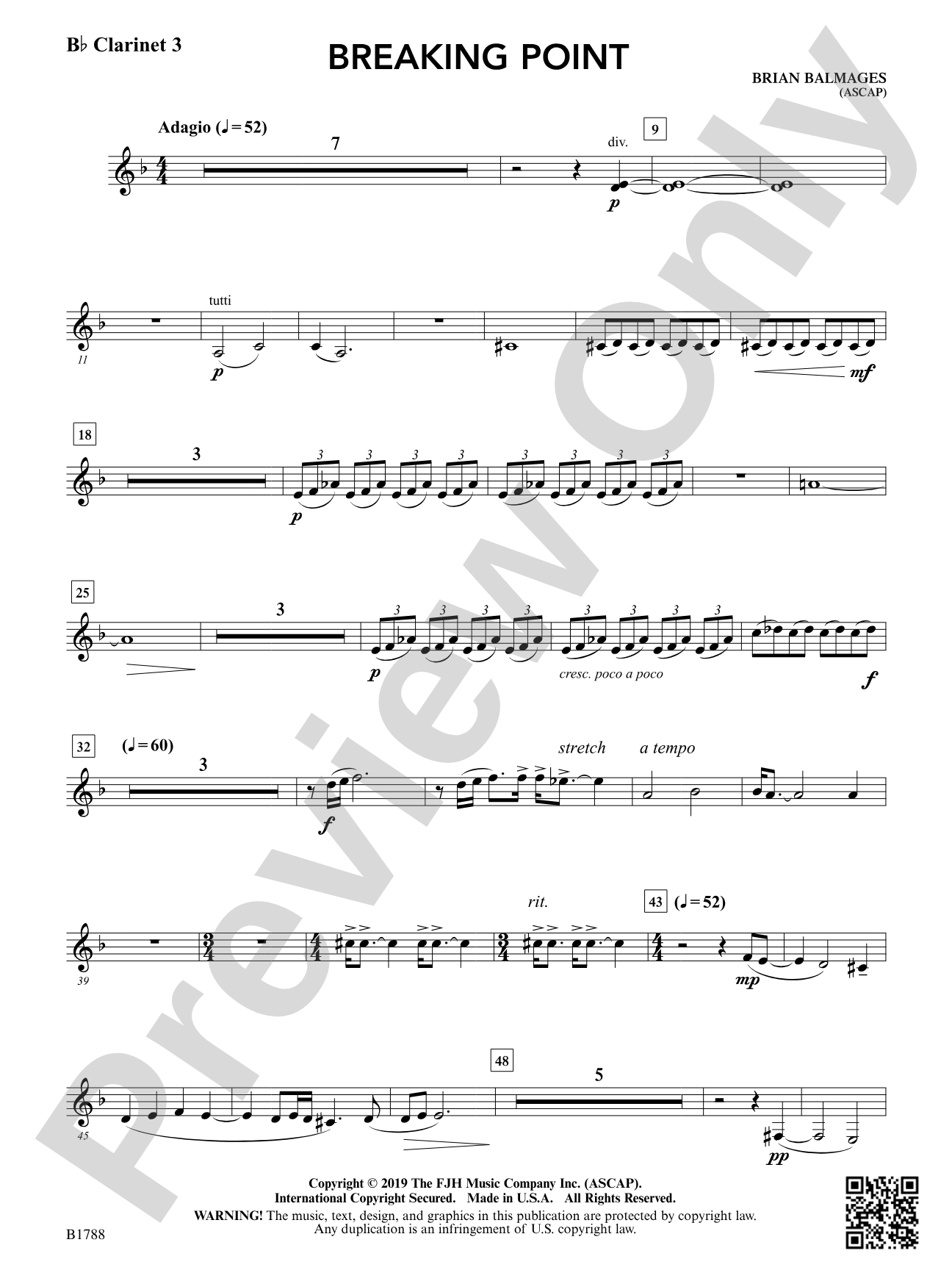 Breaking Point: B-flat Clarinet 3