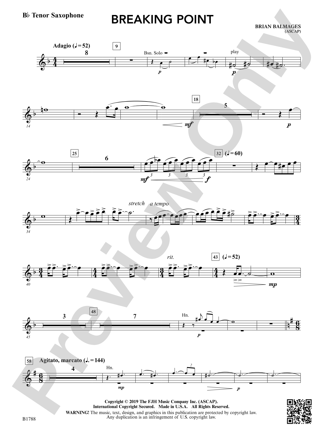 Breaking Point: B-flat Tenor Saxophone
