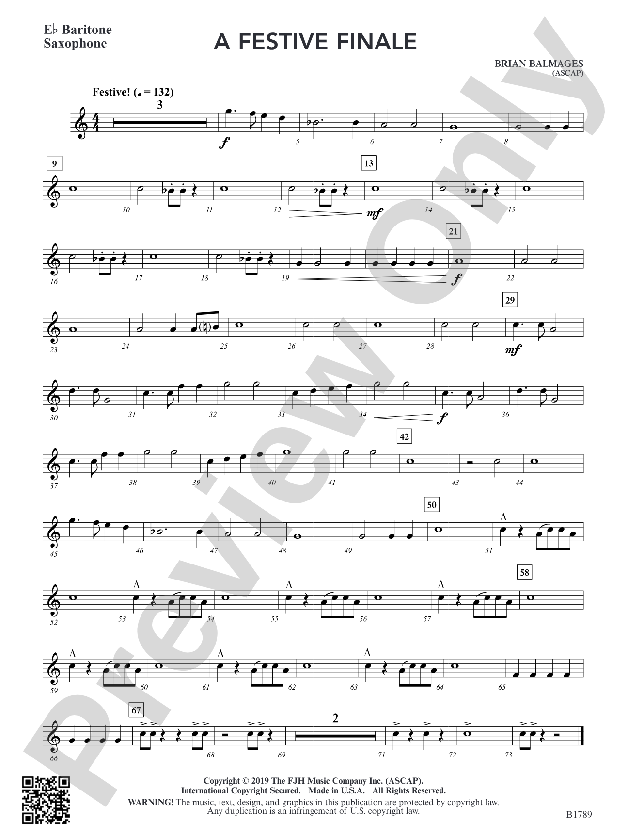 A Festive Finale: E-flat Baritone Saxophone