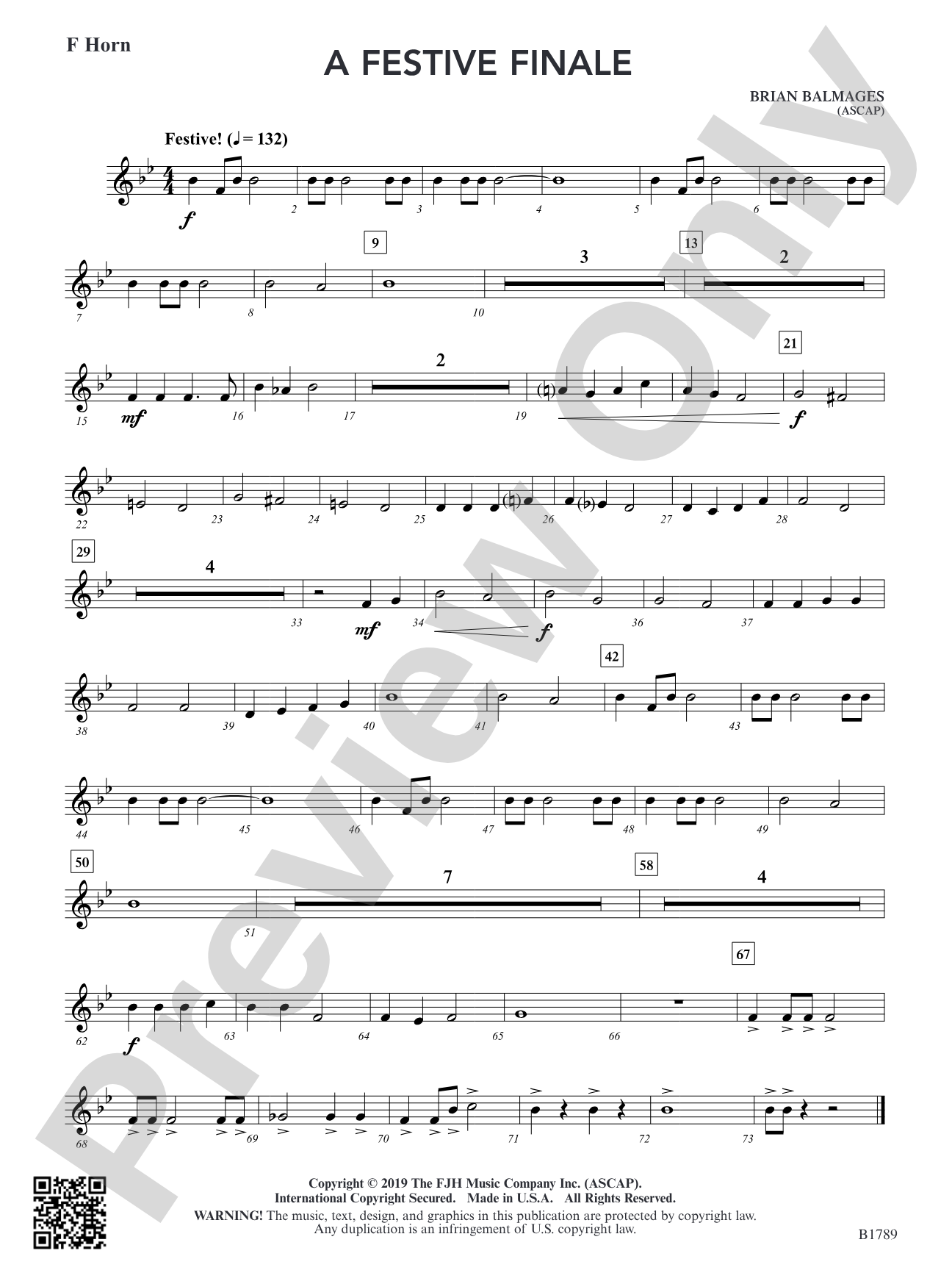 A Festive Finale: F Horn