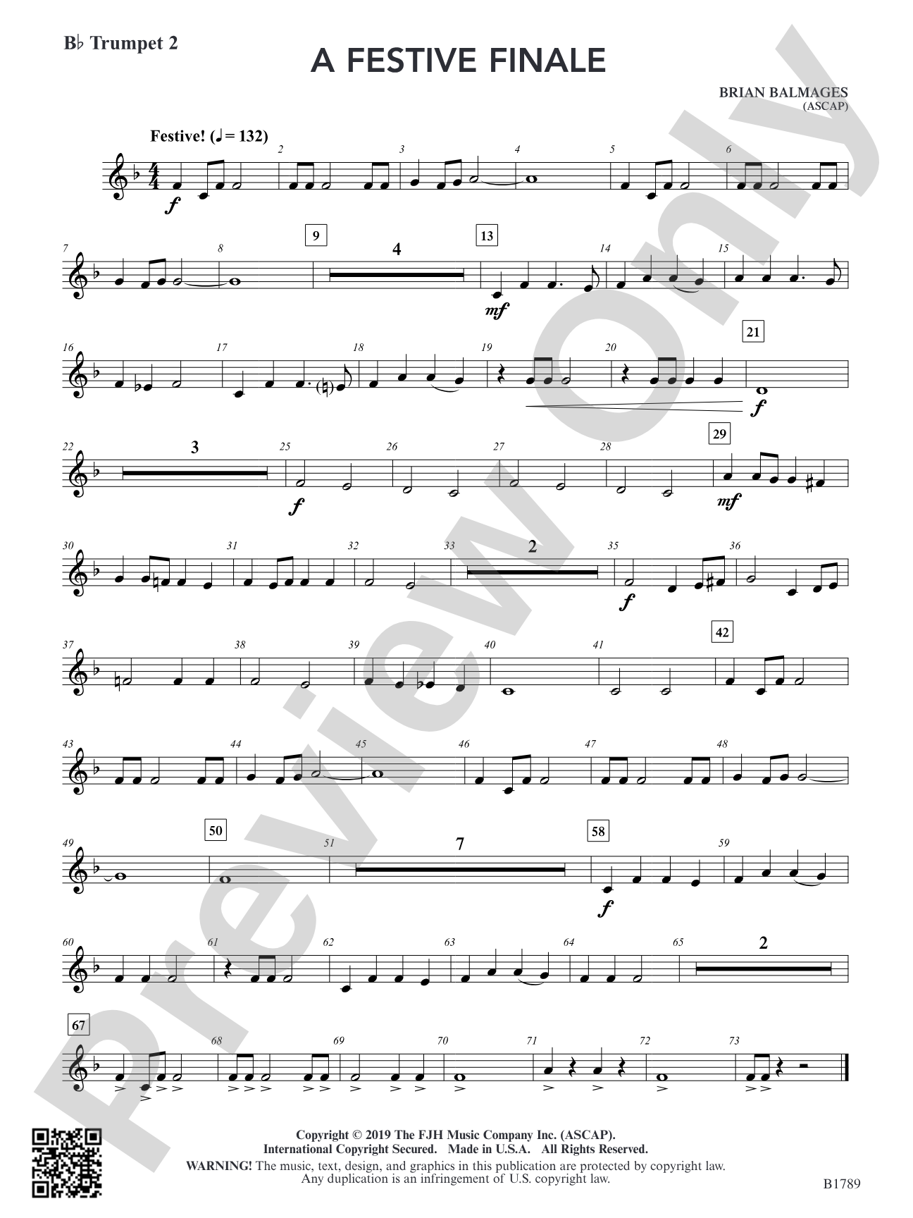 A Festive Finale: B-flat Trumpet 2