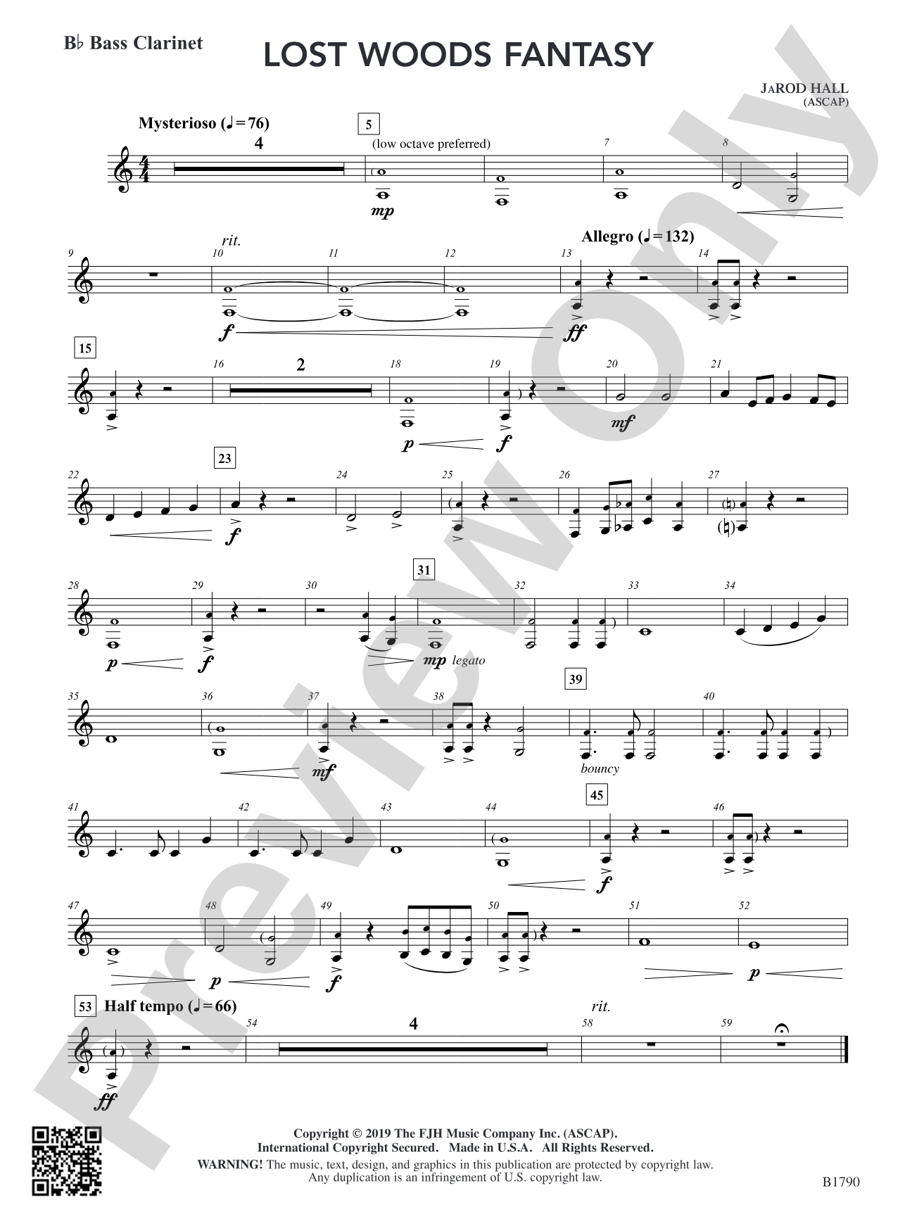 Lost Woods Fantasy: B-flat Bass Clarinet
