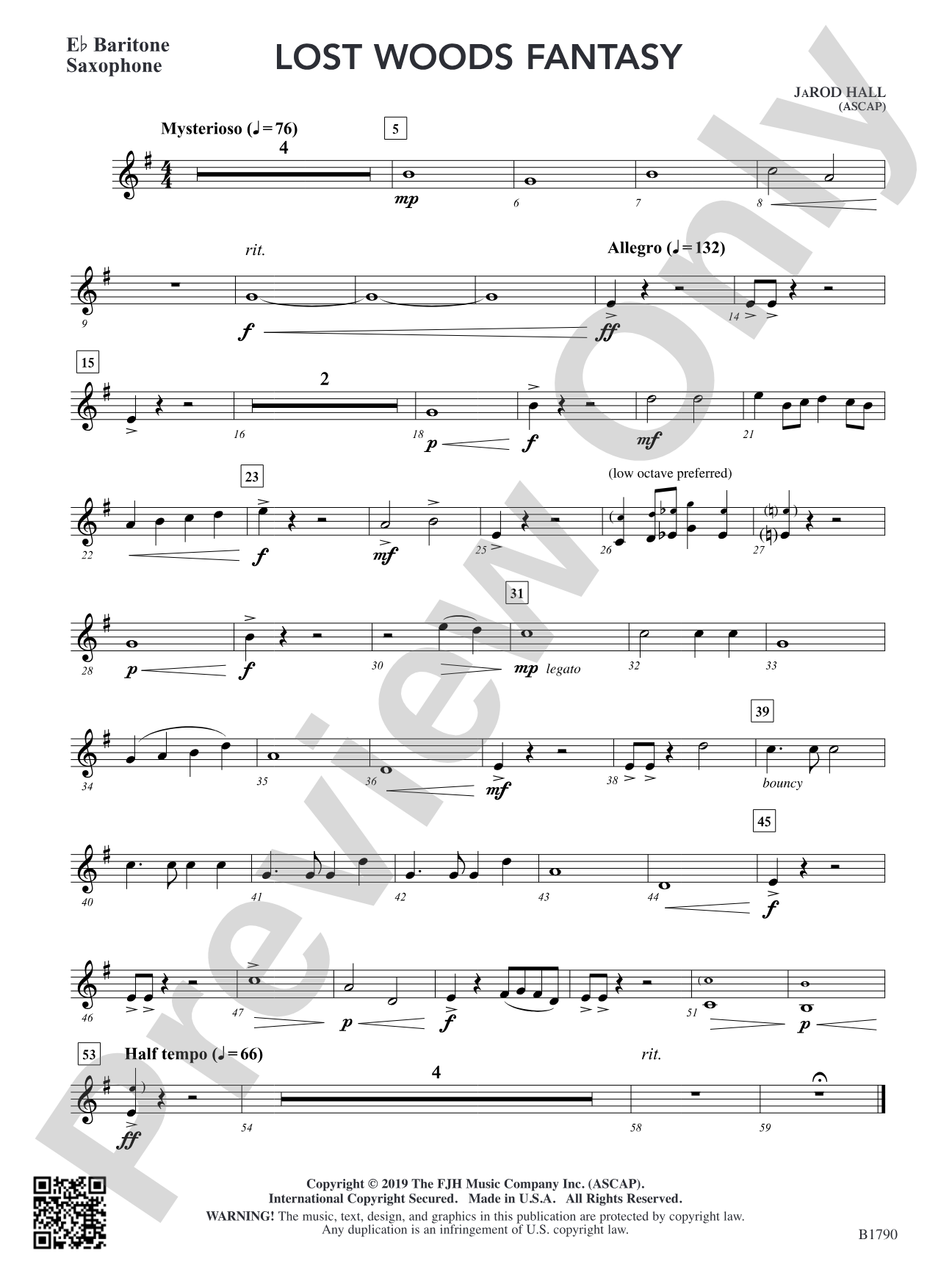 Lost Woods Fantasy: E-flat Baritone Saxophone