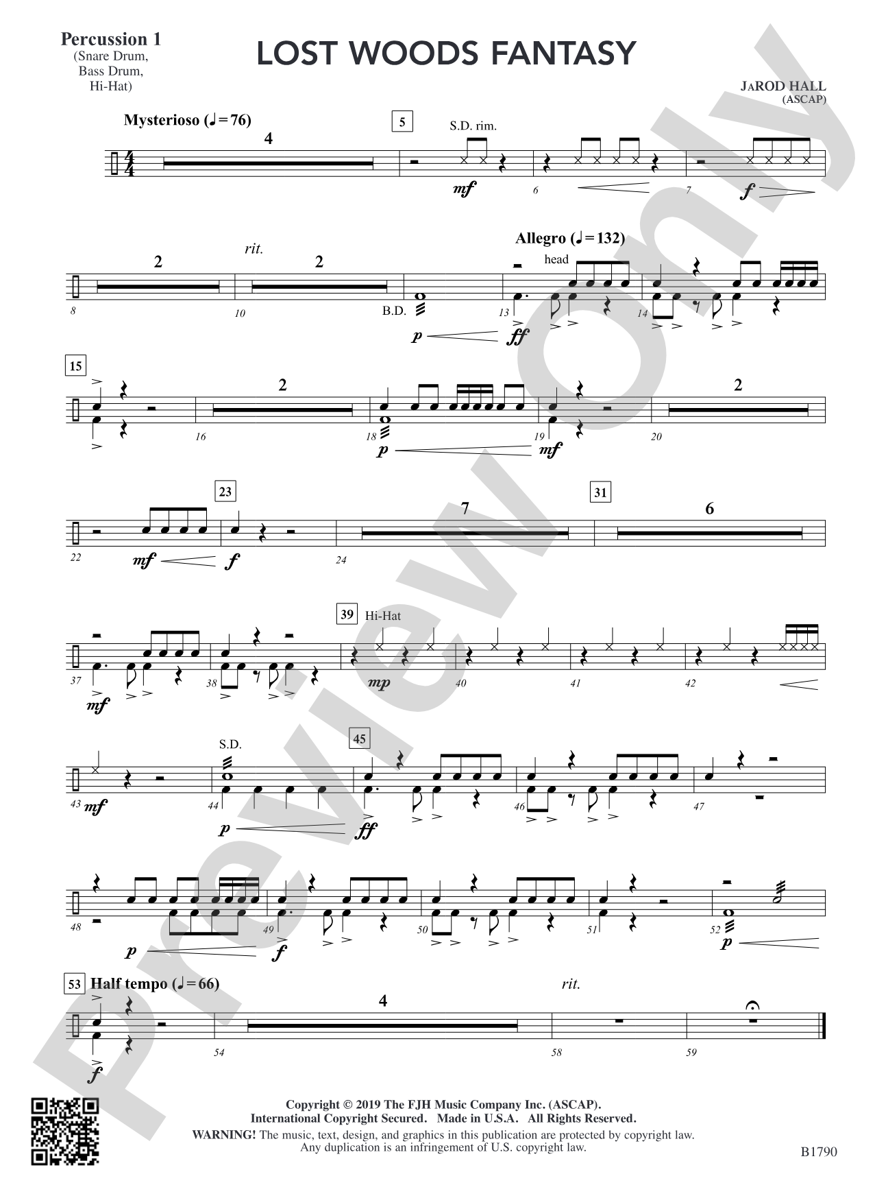 Lost Woods Fantasy: Percussion 1