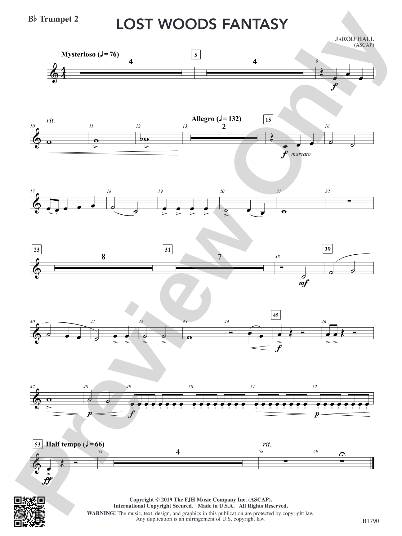 Lost Woods Fantasy: B-flat Trumpet 2