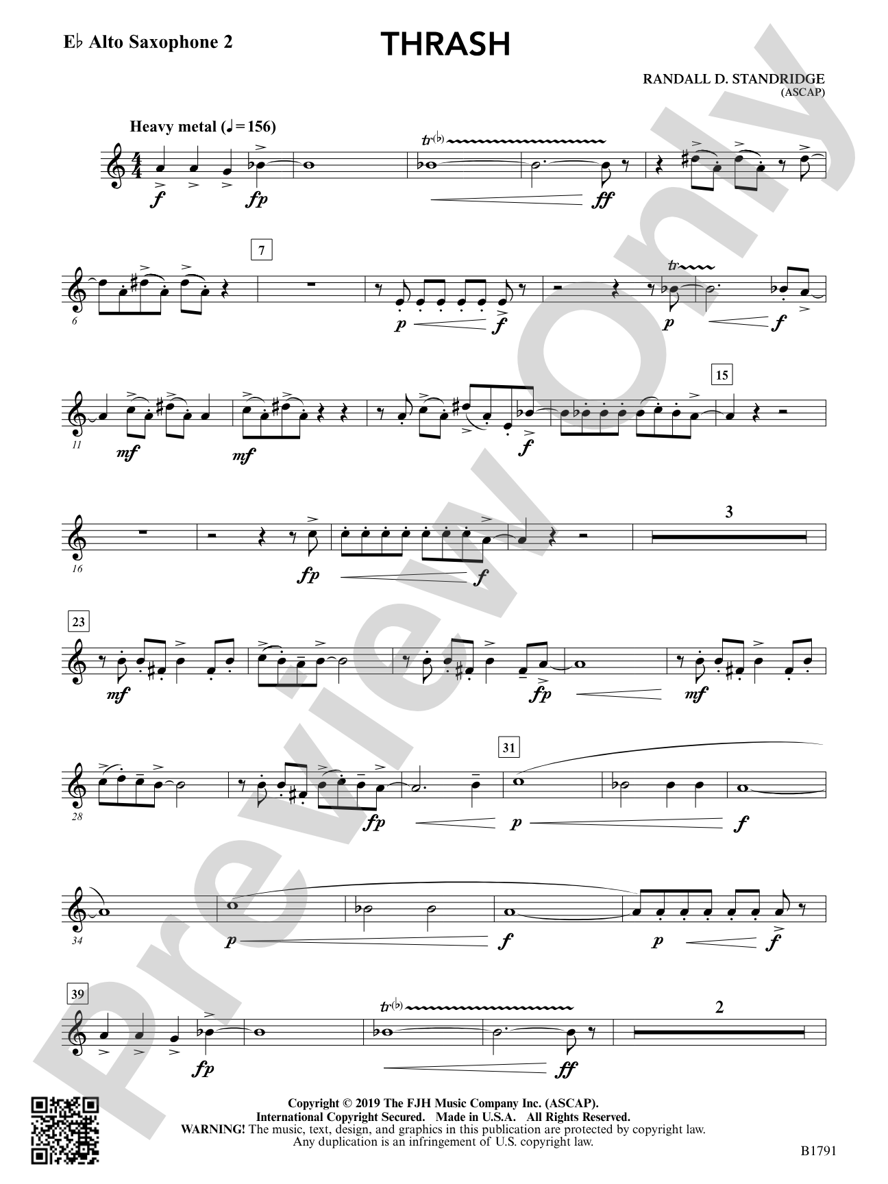 Thrash: E-flat Alto Saxophone 2