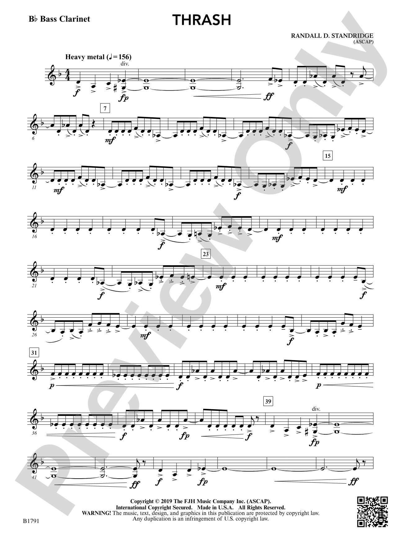 Thrash: B-flat Bass Clarinet
