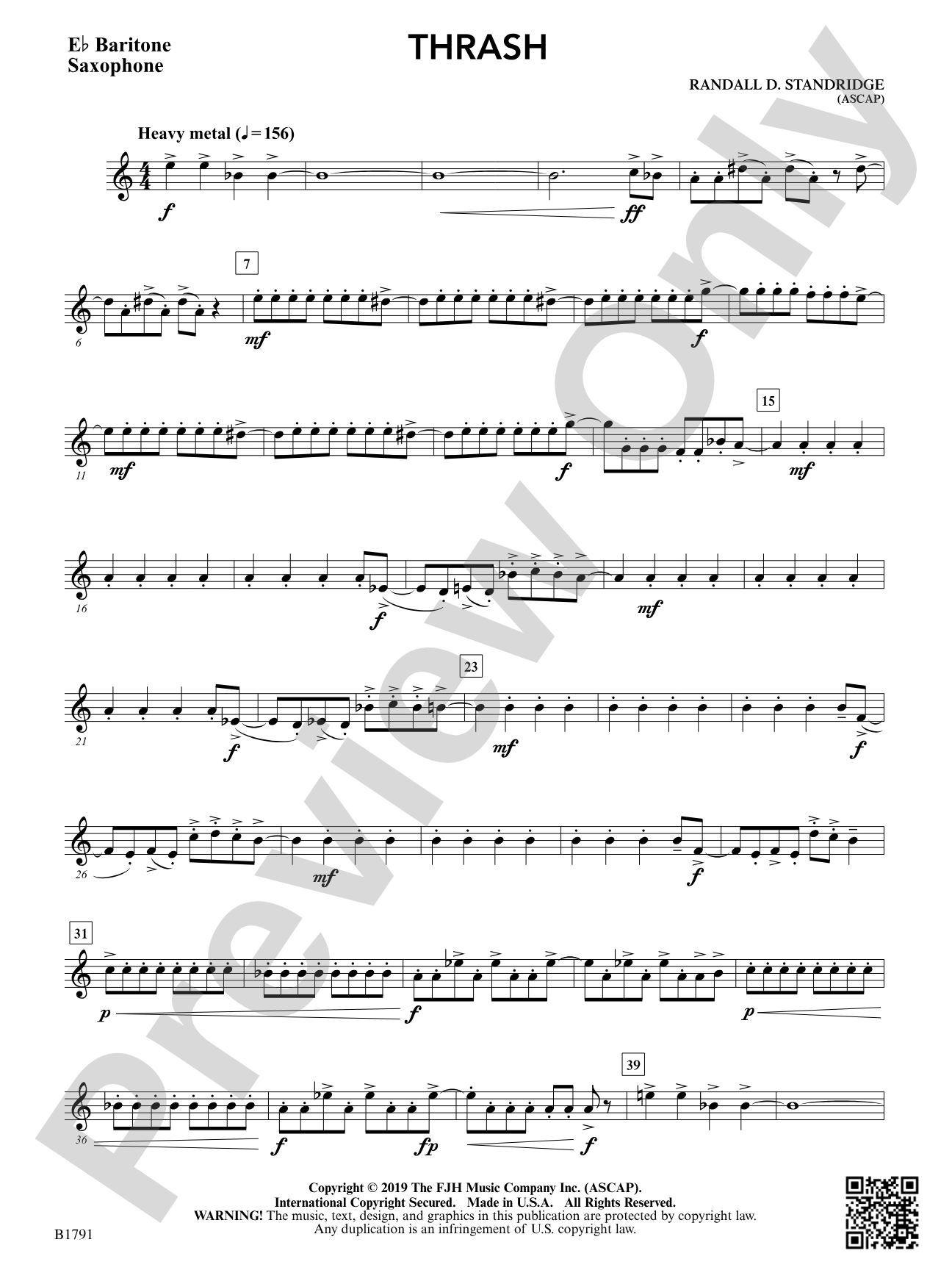 Thrash: E-flat Baritone Saxophone