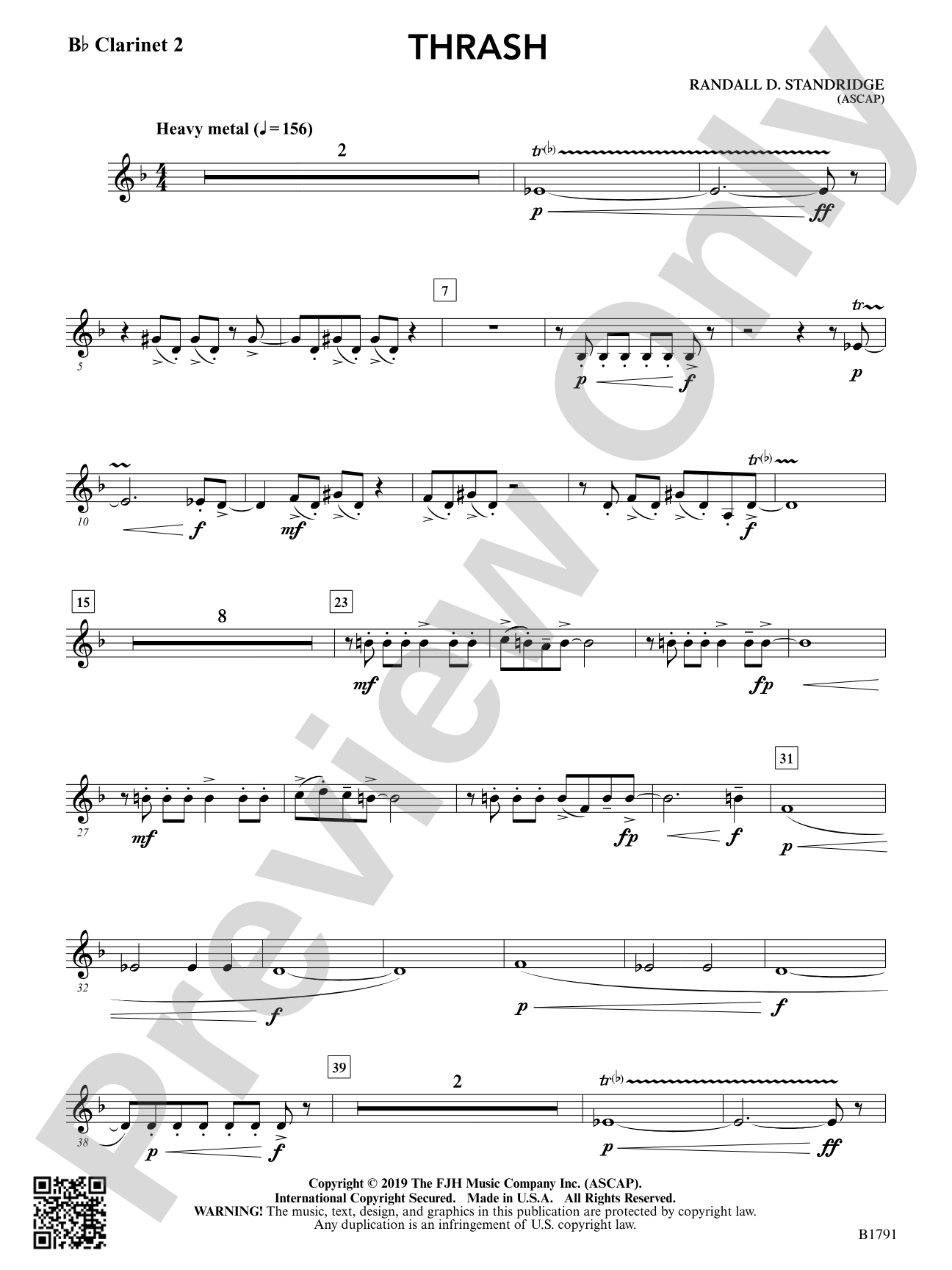 Thrash: B-flat Clarinet 2