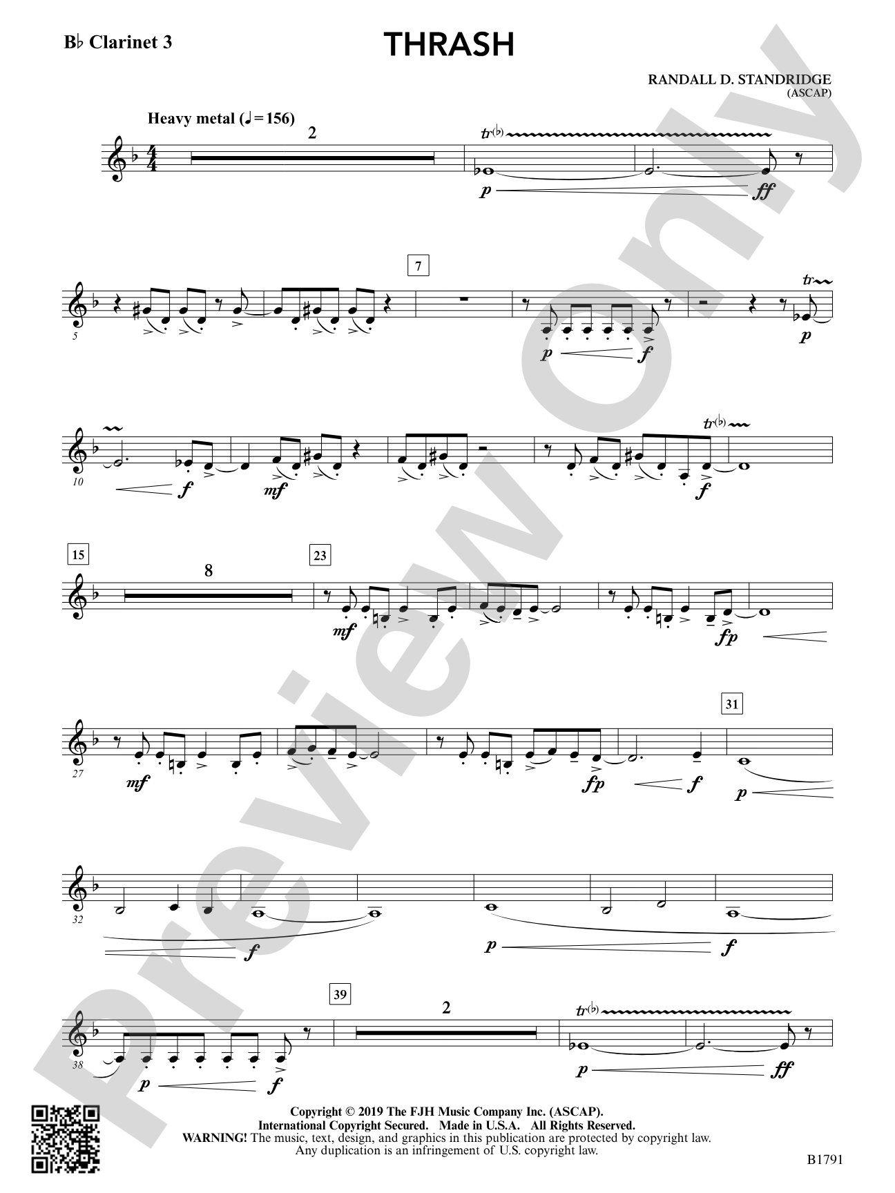 Thrash: B-flat Clarinet 3