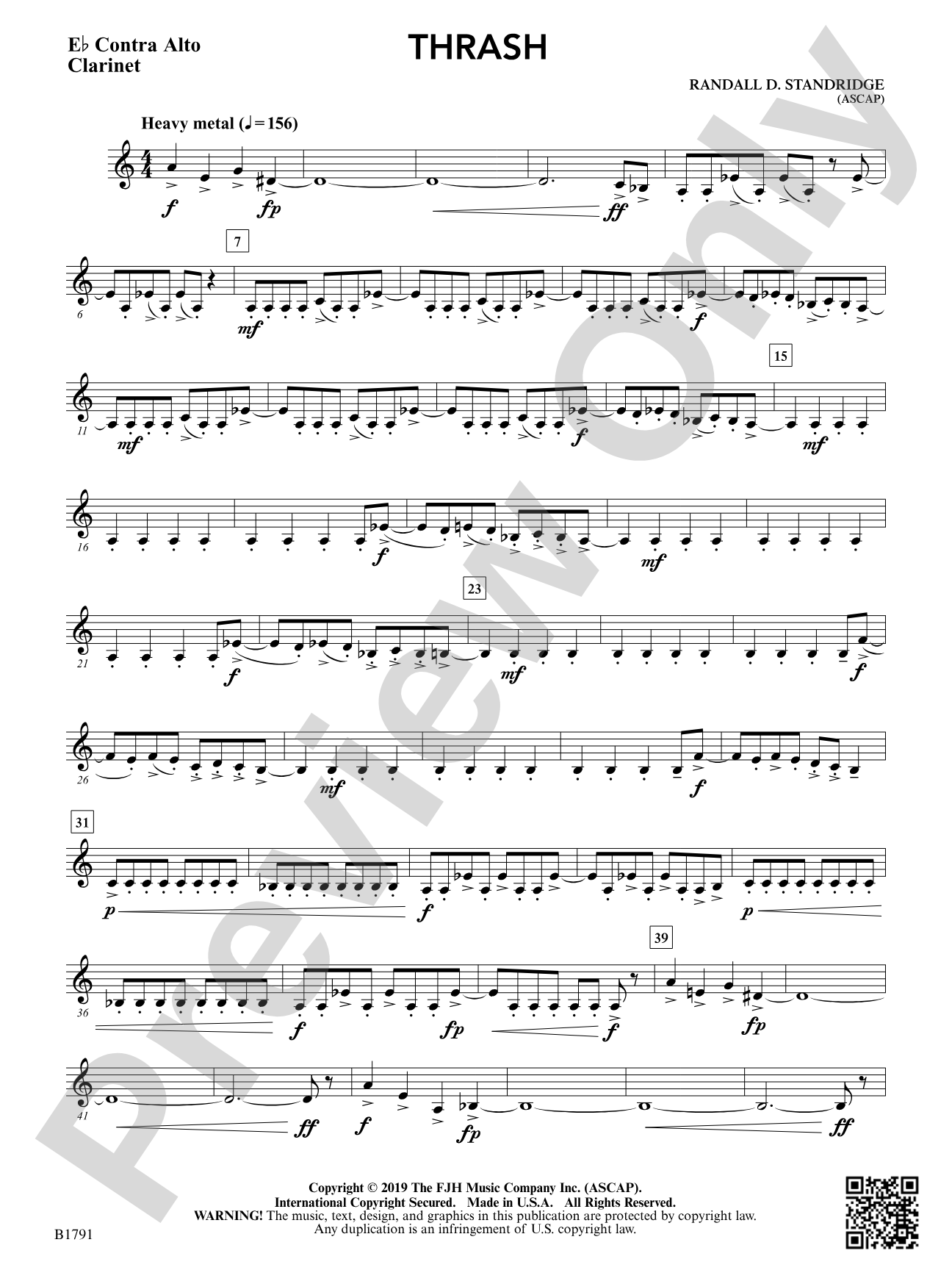 Thrash: E-flat Contra Alto Clarinet