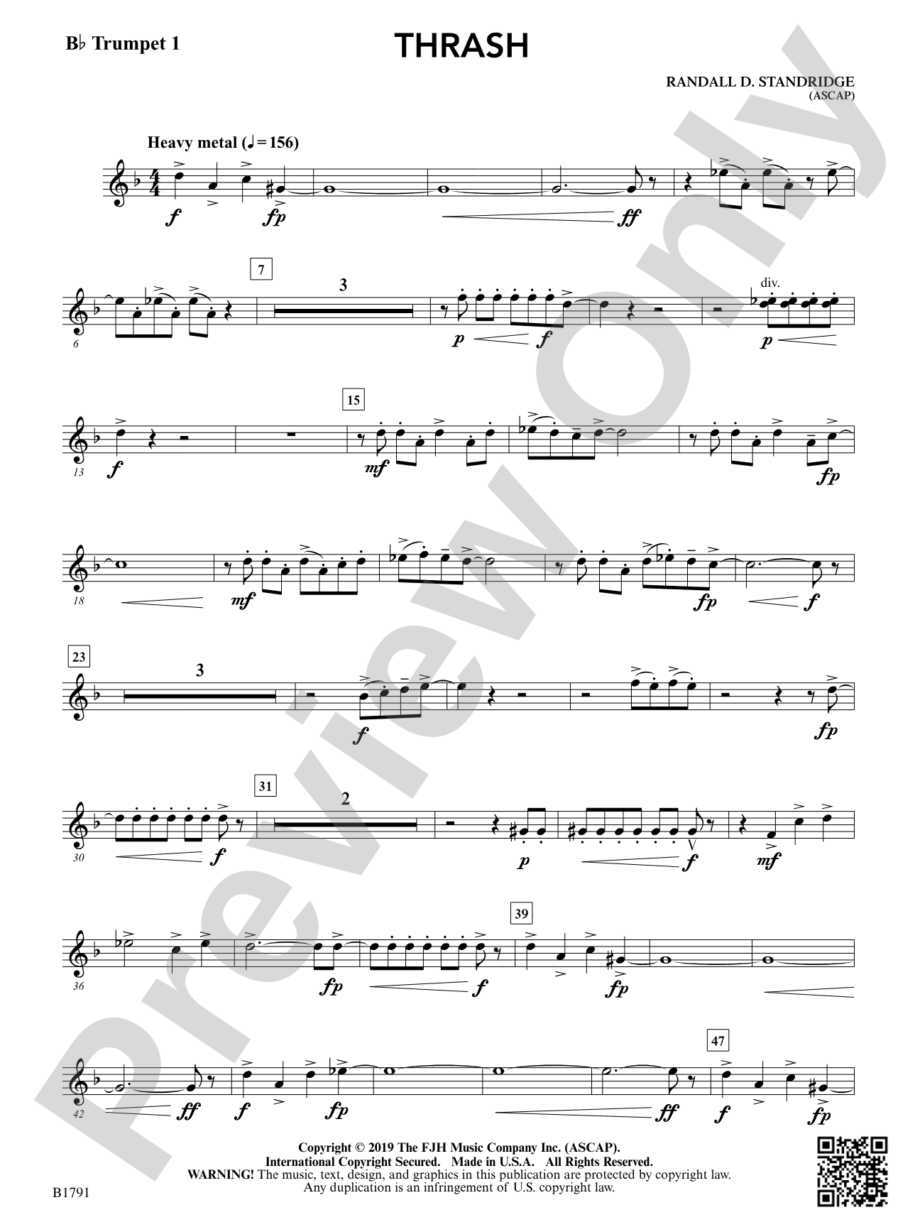 Thrash: B-flat Trumpet 1