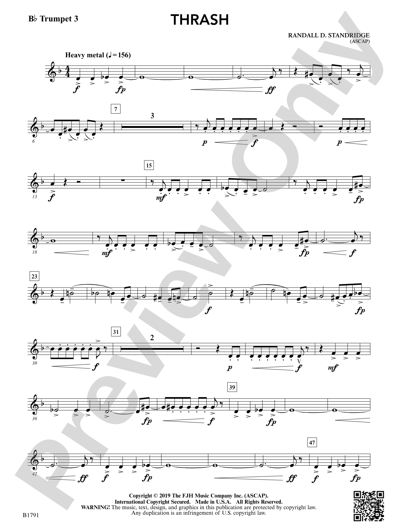 Thrash: B-flat Trumpet 3