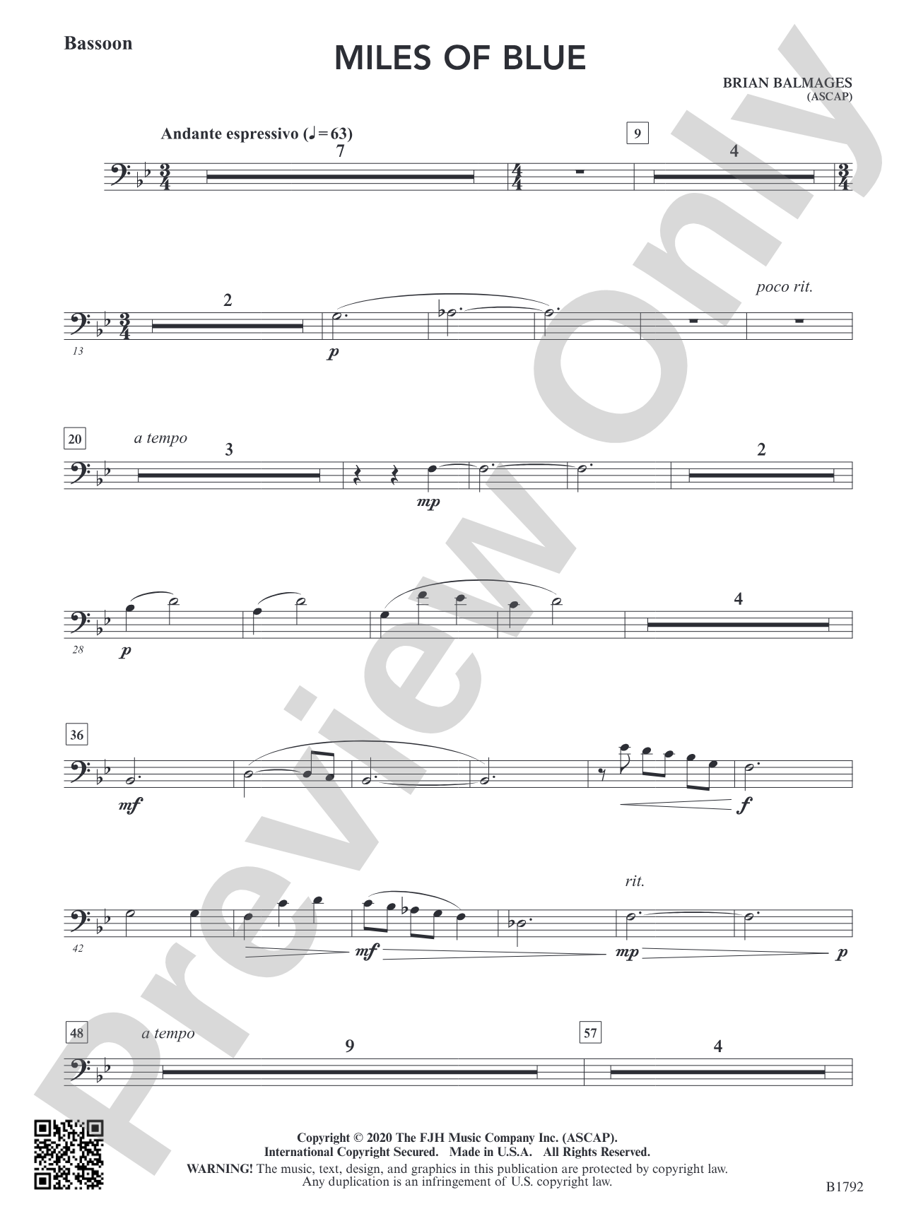 Miles of Blue: Bassoon