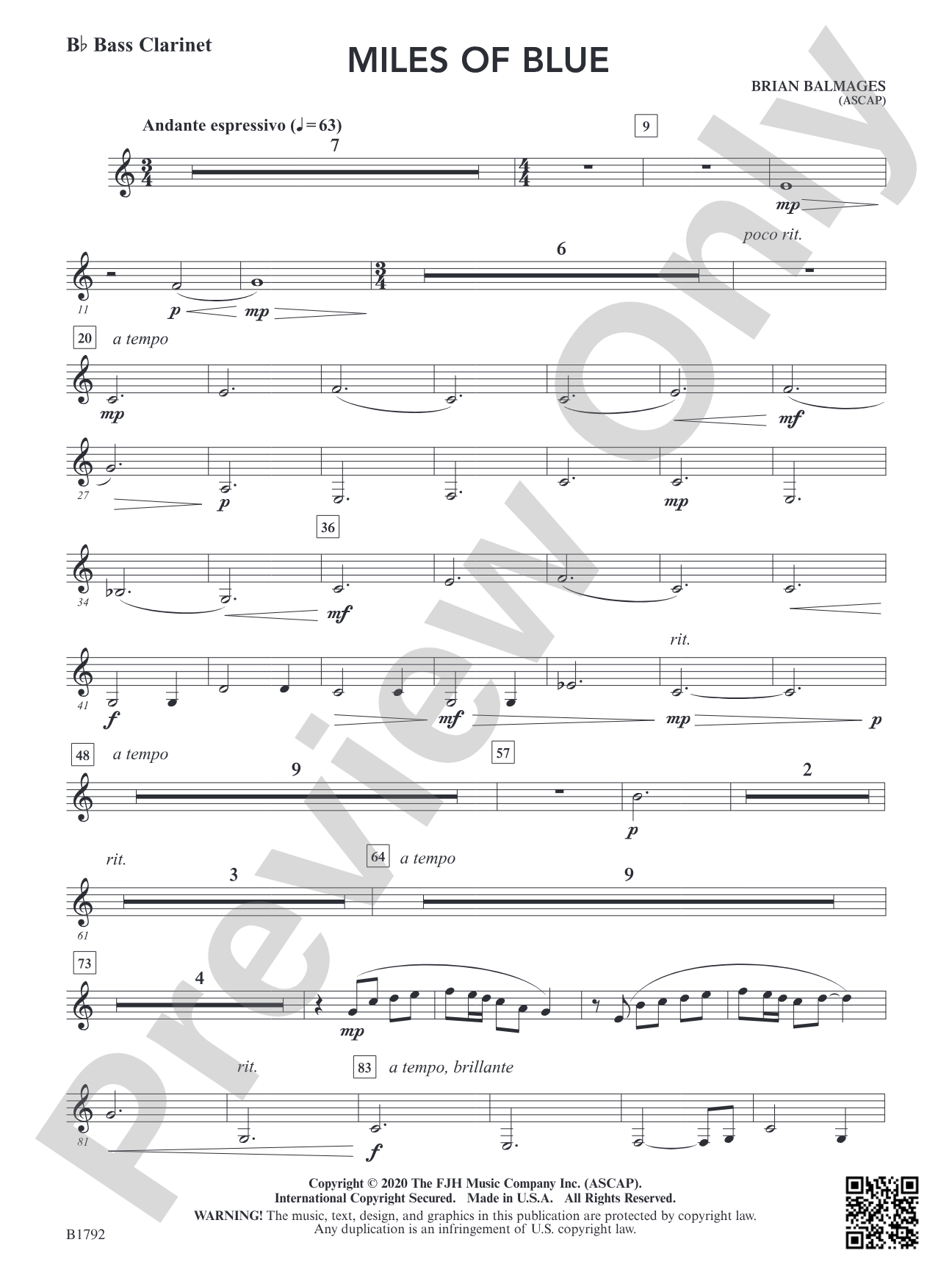 Miles of Blue: B-flat Bass Clarinet