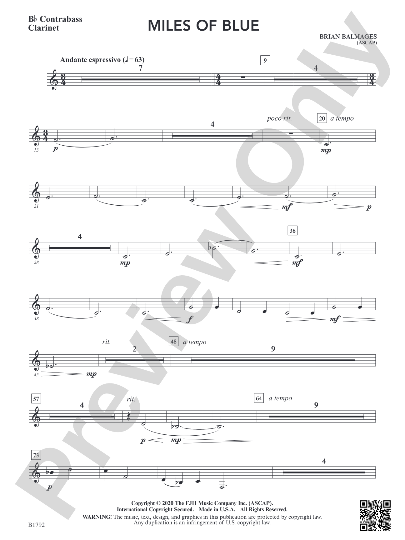 Miles of Blue: B-flat Contrabass Clarinet